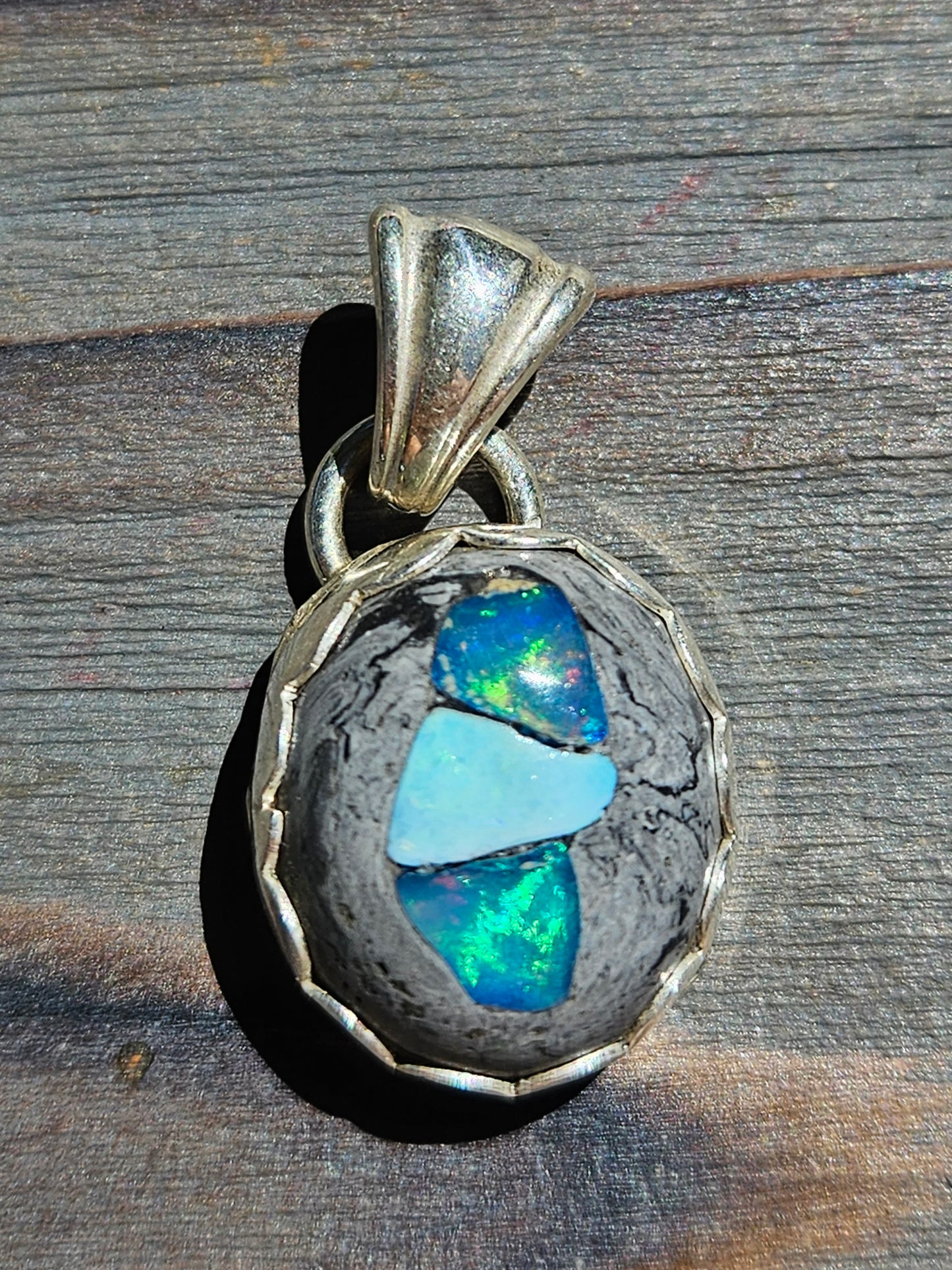 "Aqua" Mexican Opal Pendant