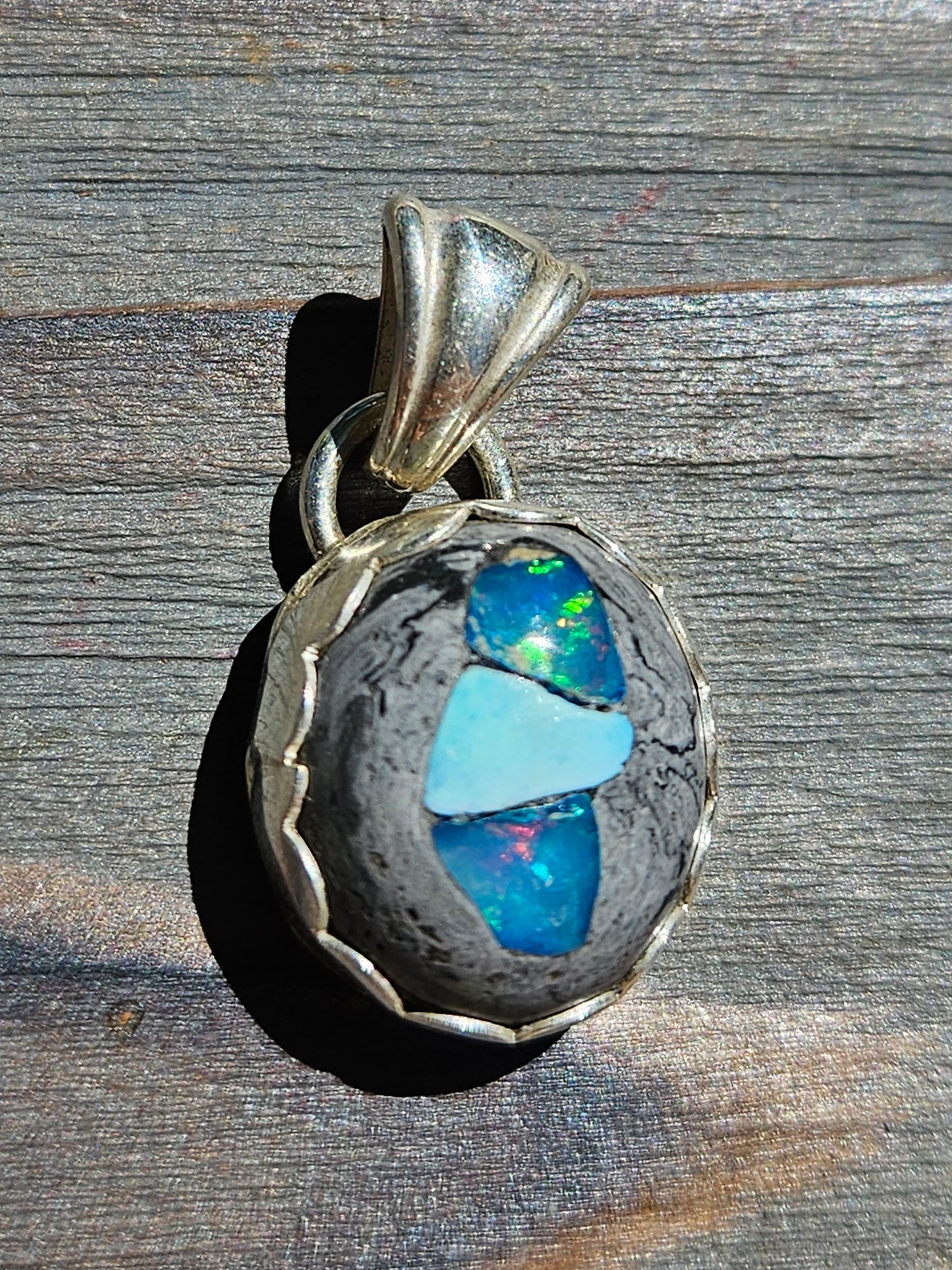 "Aqua" Mexican Opal Pendant