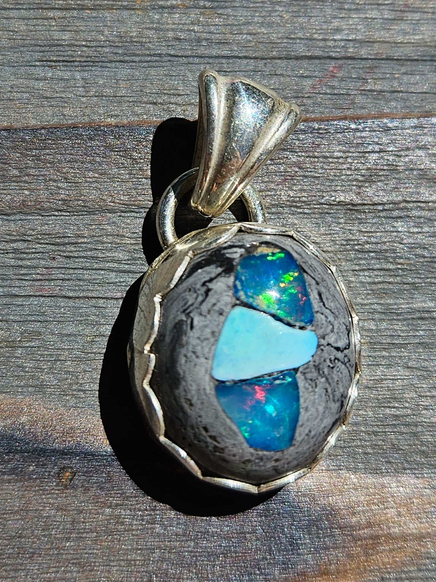 "Aqua" Mexican Opal Pendant