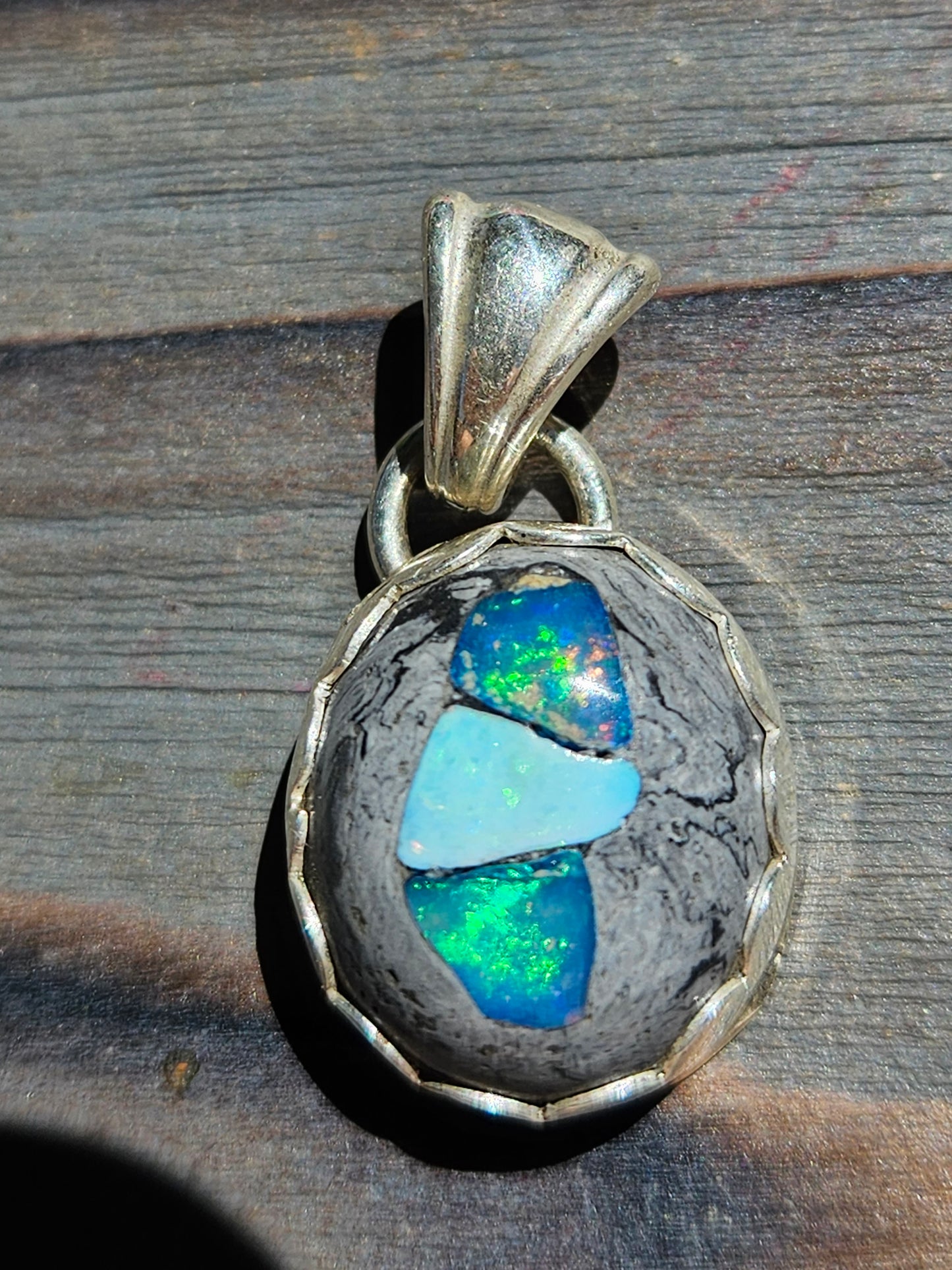 "Aqua" Mexican Opal Pendant