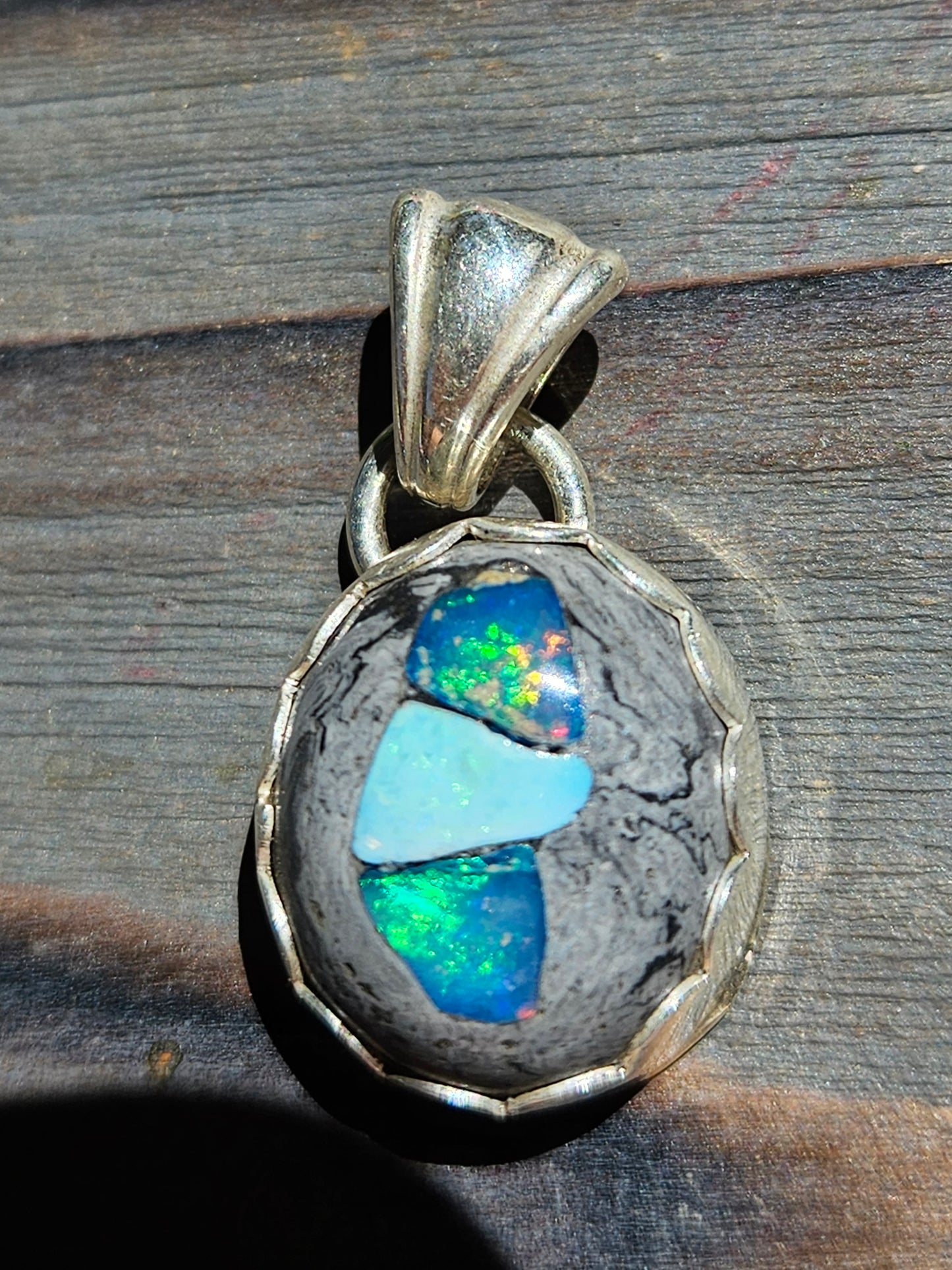 "Aqua" Mexican Opal Pendant