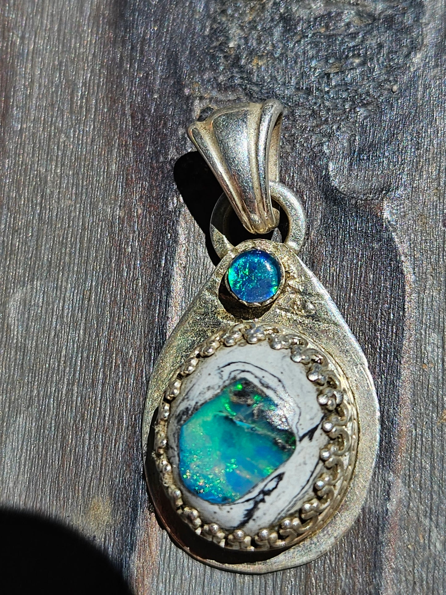 "Oasis" Mexican and Australian Opal Pendant