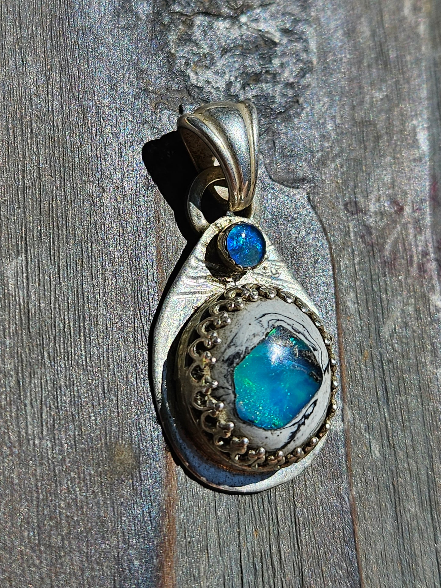 "Oasis" Mexican and Australian Opal Pendant