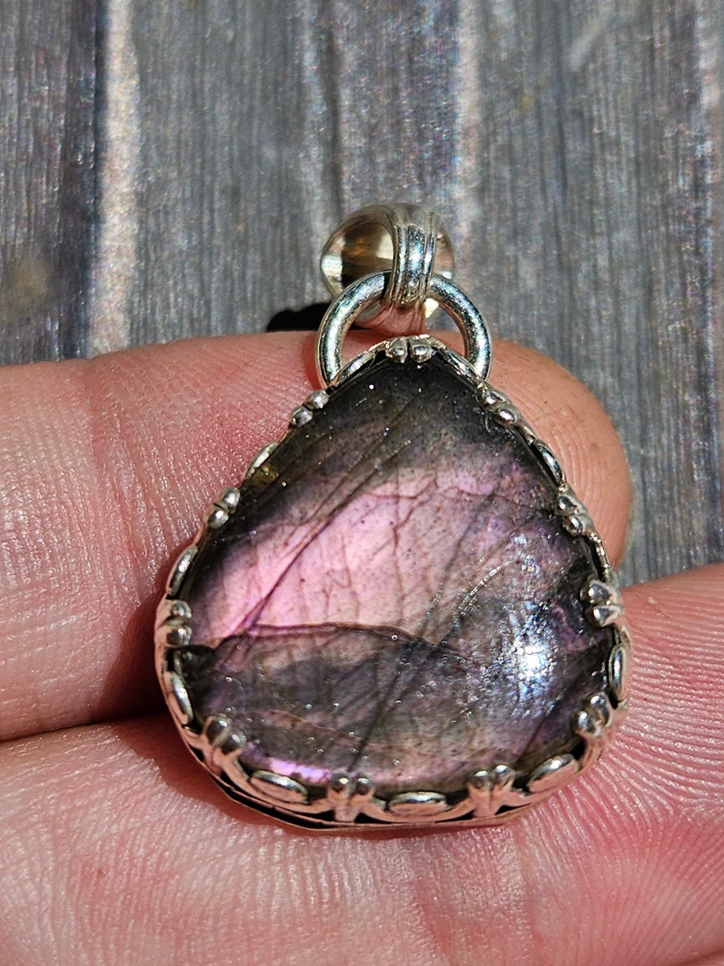 "Pink Princess" Labradorite Pendant