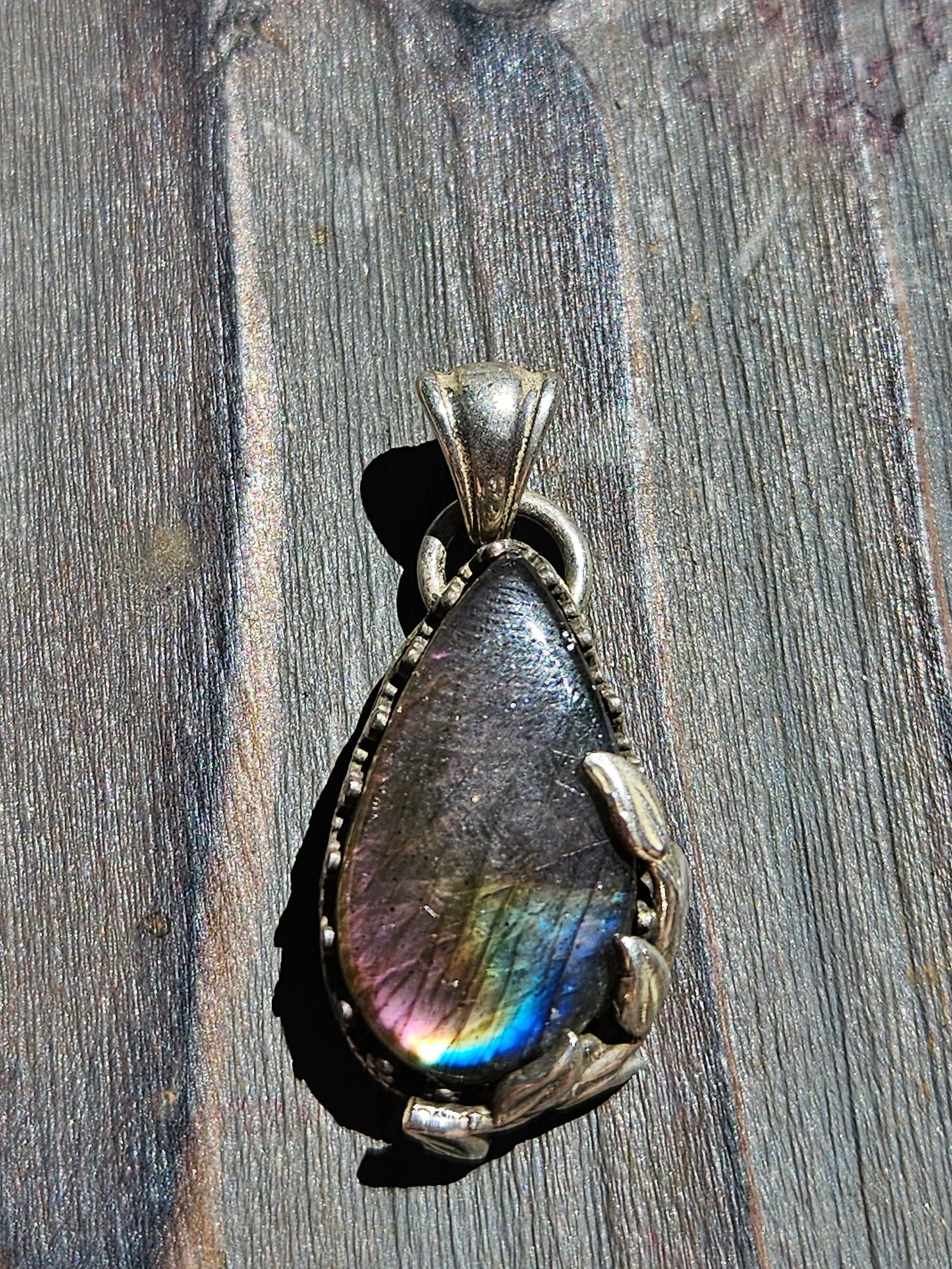 "Lady" Labradorite and Vines Pendant