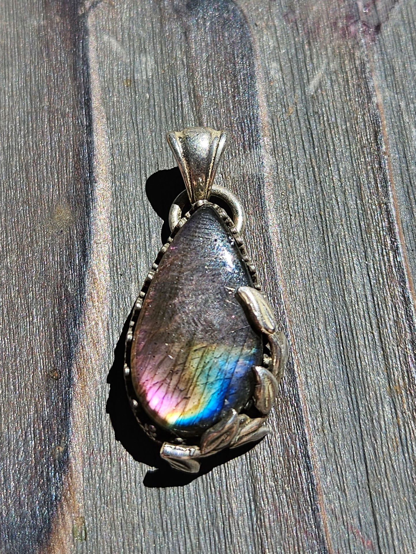 "Lady" Labradorite and Vines Pendant