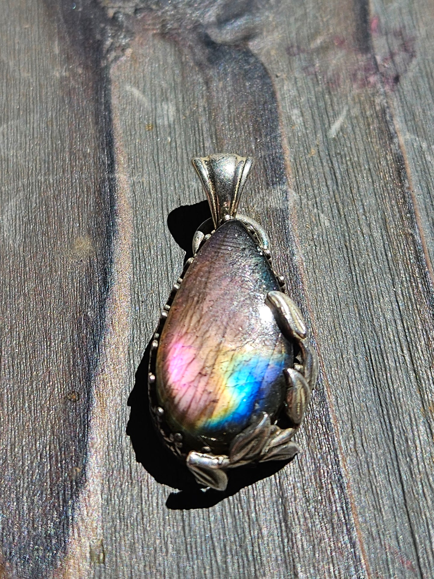"Lady" Labradorite and Vines Pendant