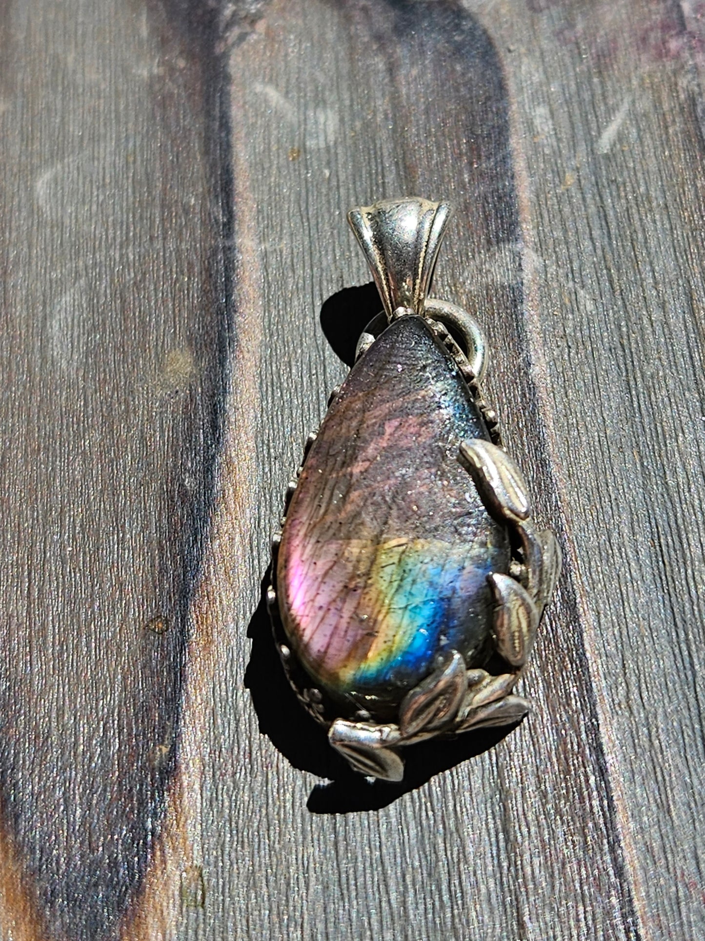 "Lady" Labradorite and Vines Pendant