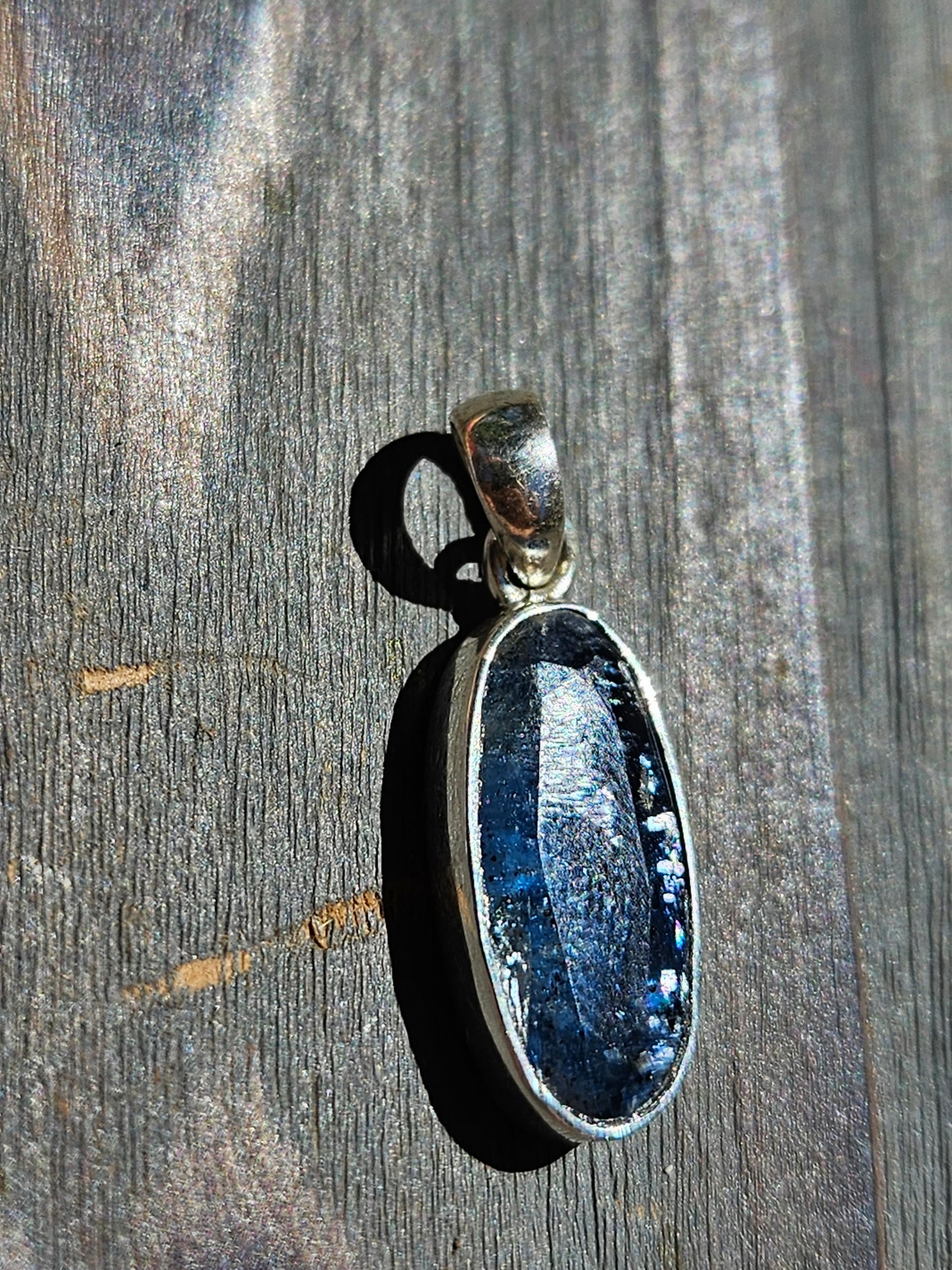 "Eye Shine" Blue Kyanite Pendant