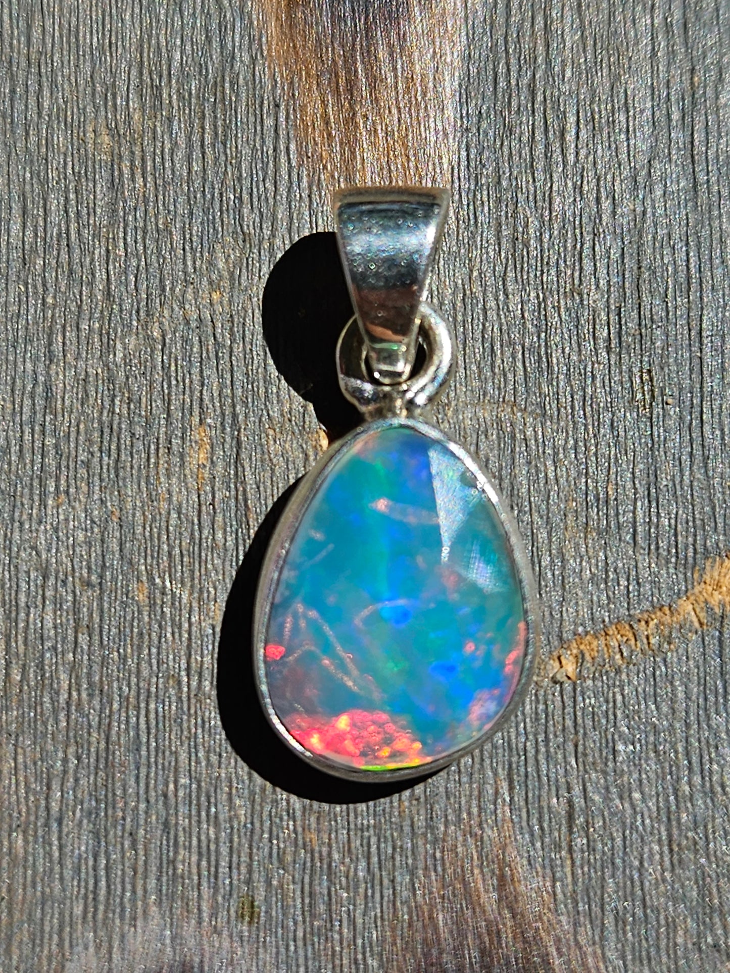 Rose Cut Ethiopian Opal Pendant