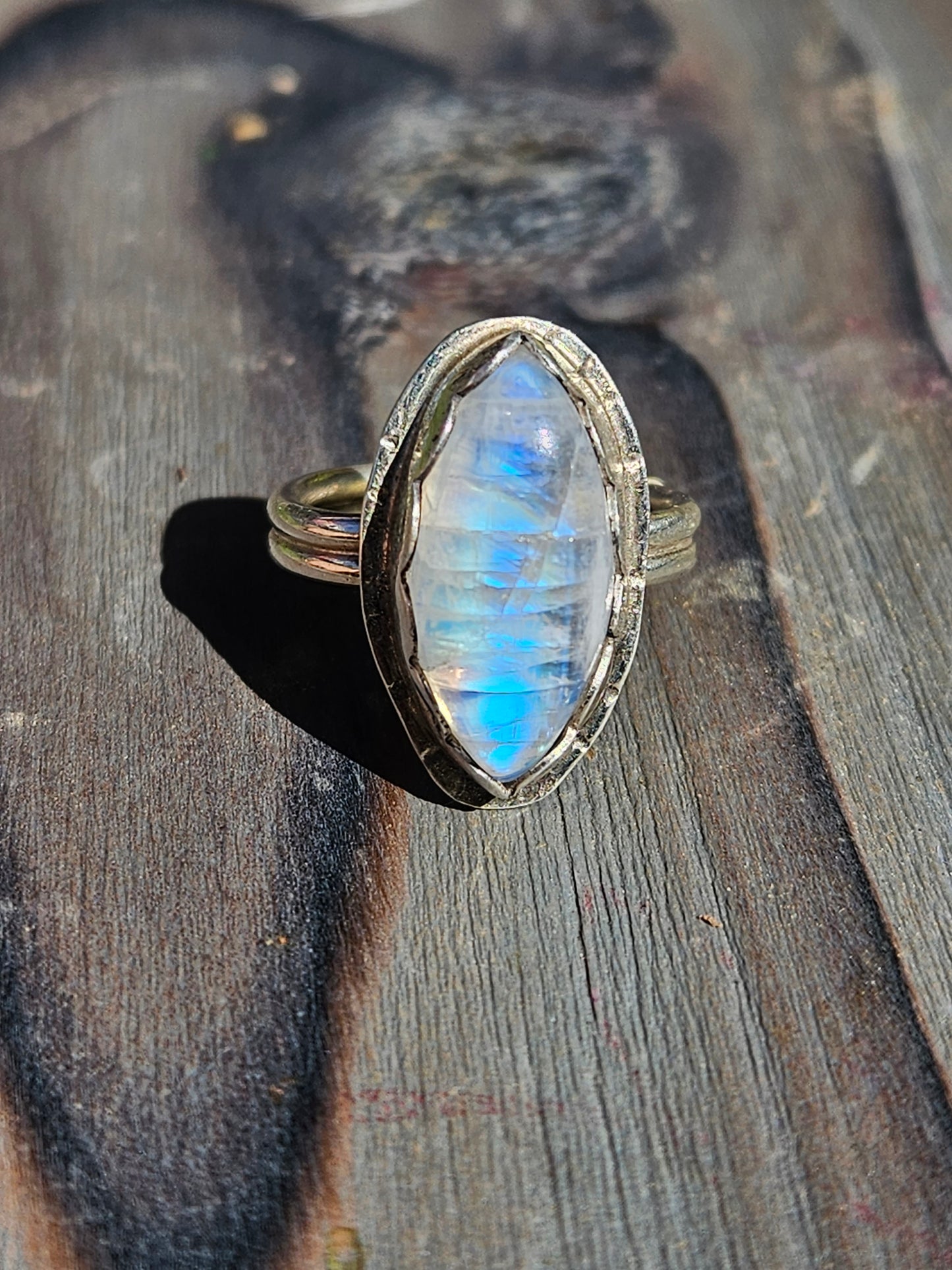 "Power" Moonstone Ring, Size 5