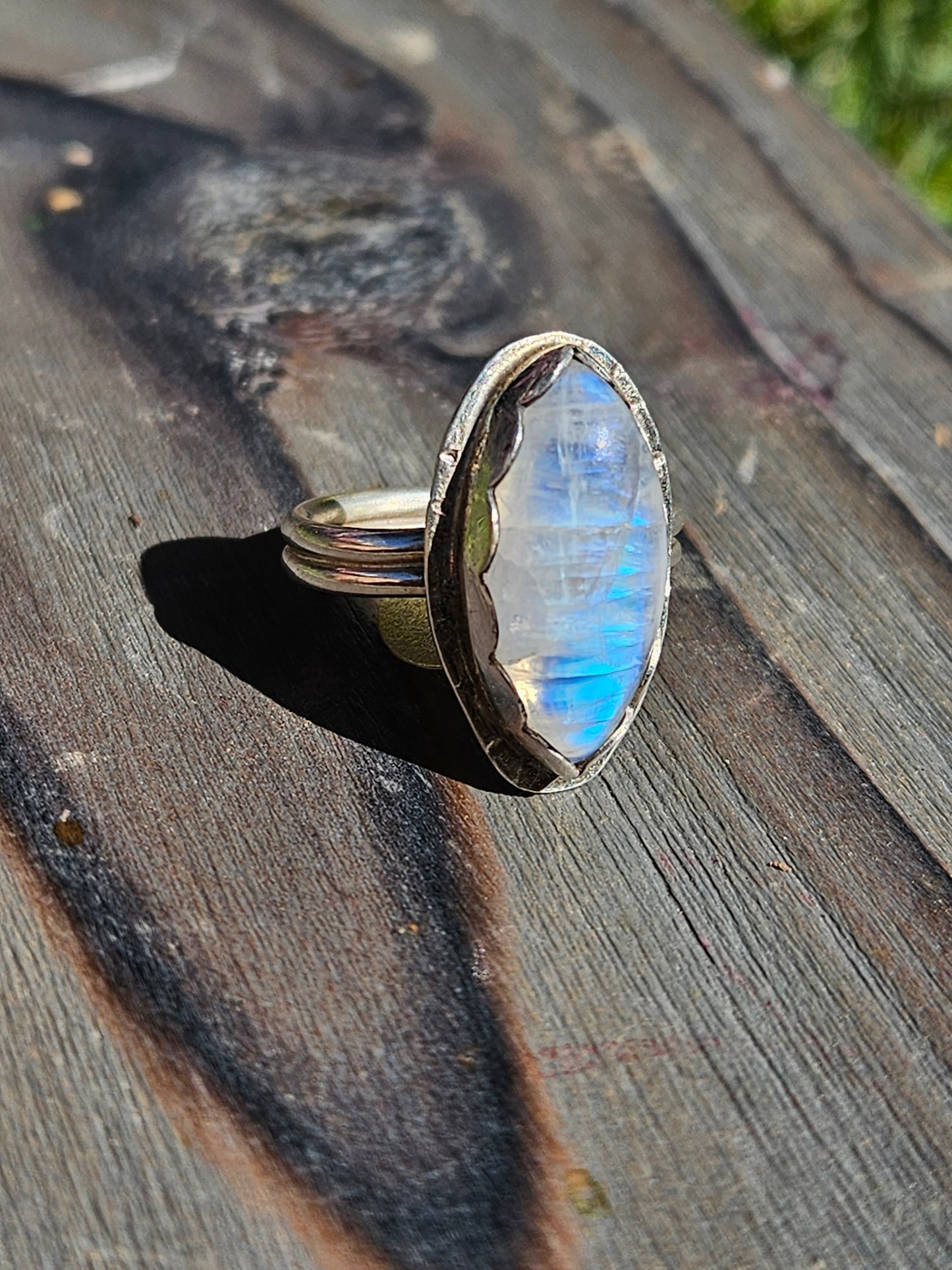 "Power" Moonstone Ring, Size 5