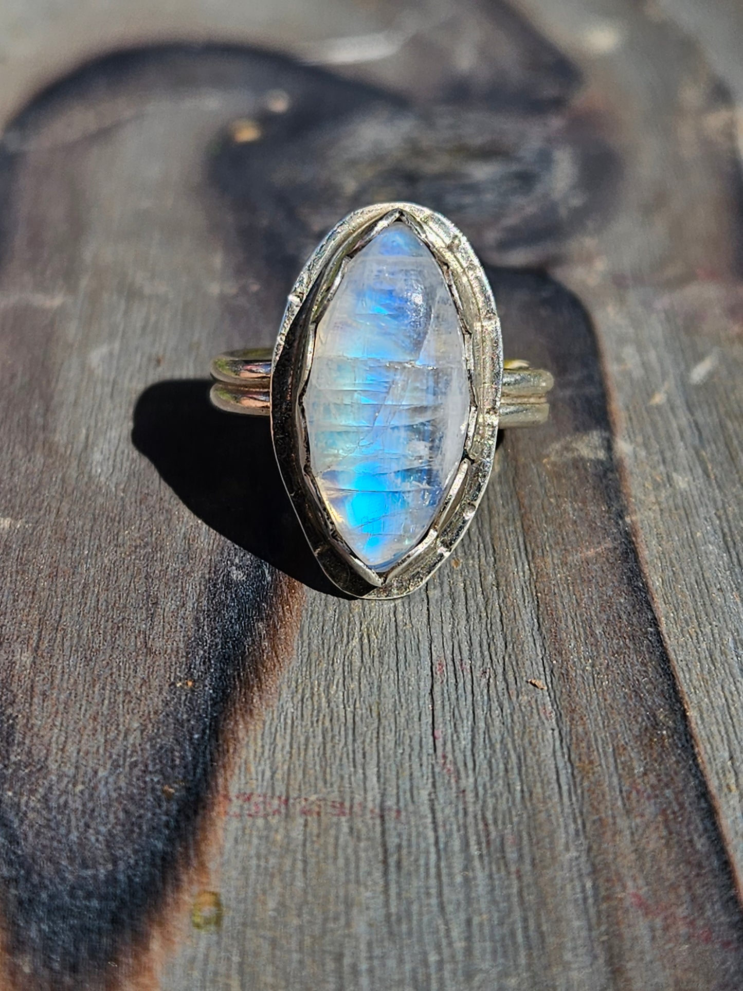 "Power" Moonstone Ring, Size 5