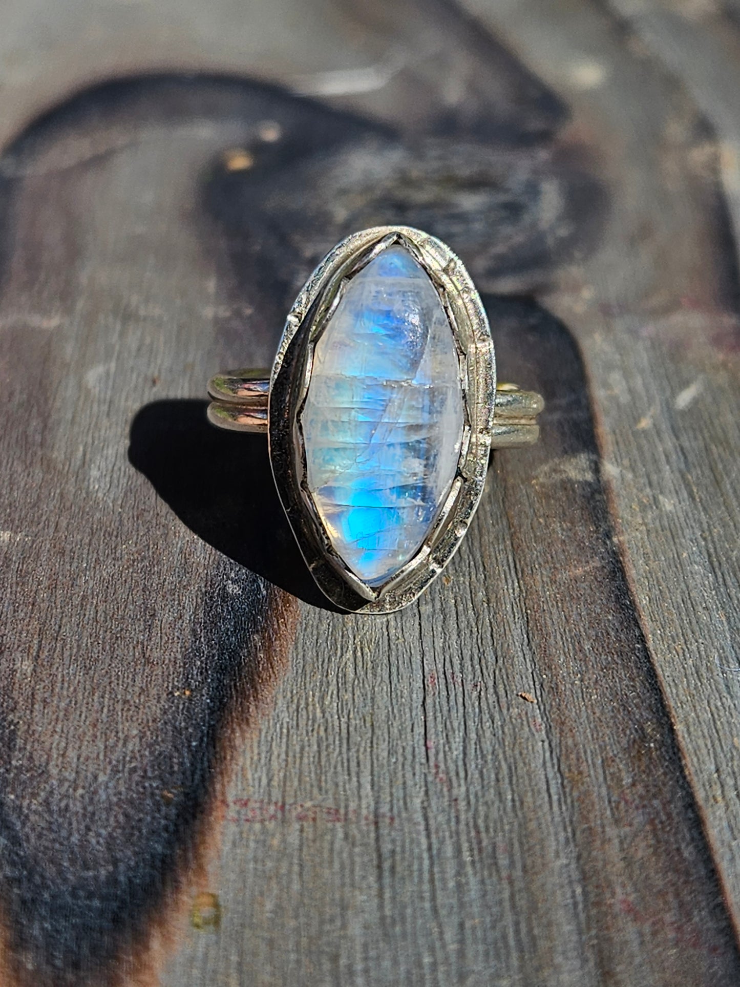 "Power" Moonstone Ring, Size 5