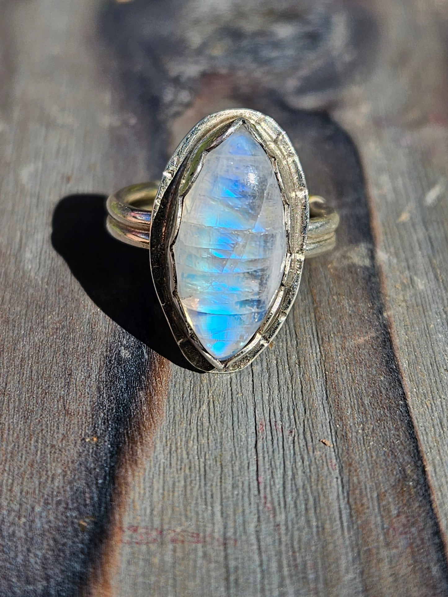 "Power" Moonstone Ring, Size 5