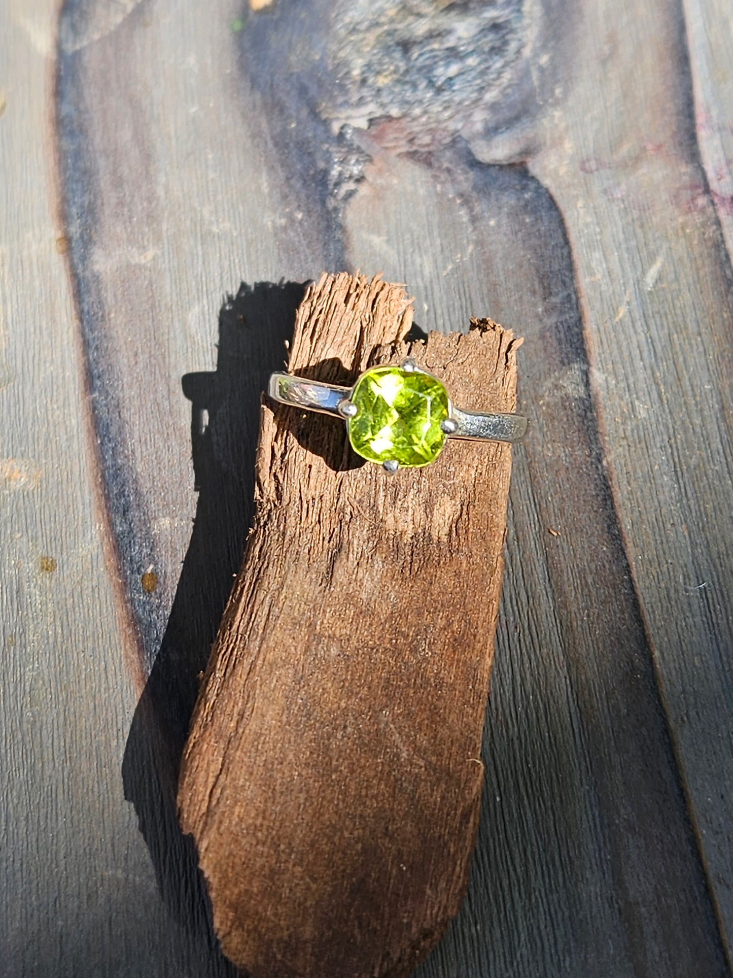 "Lucky" Peridot Ring, size 7