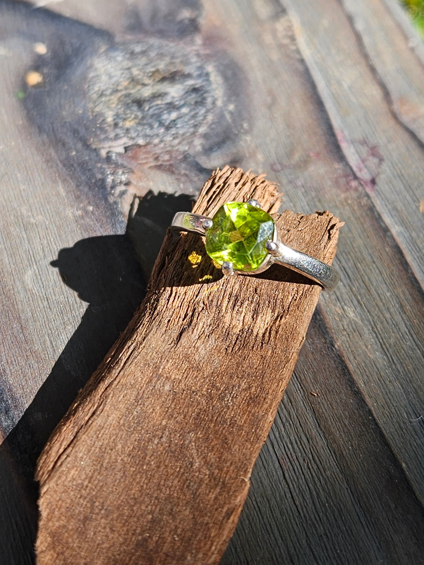"Lucky" Peridot Ring, size 7