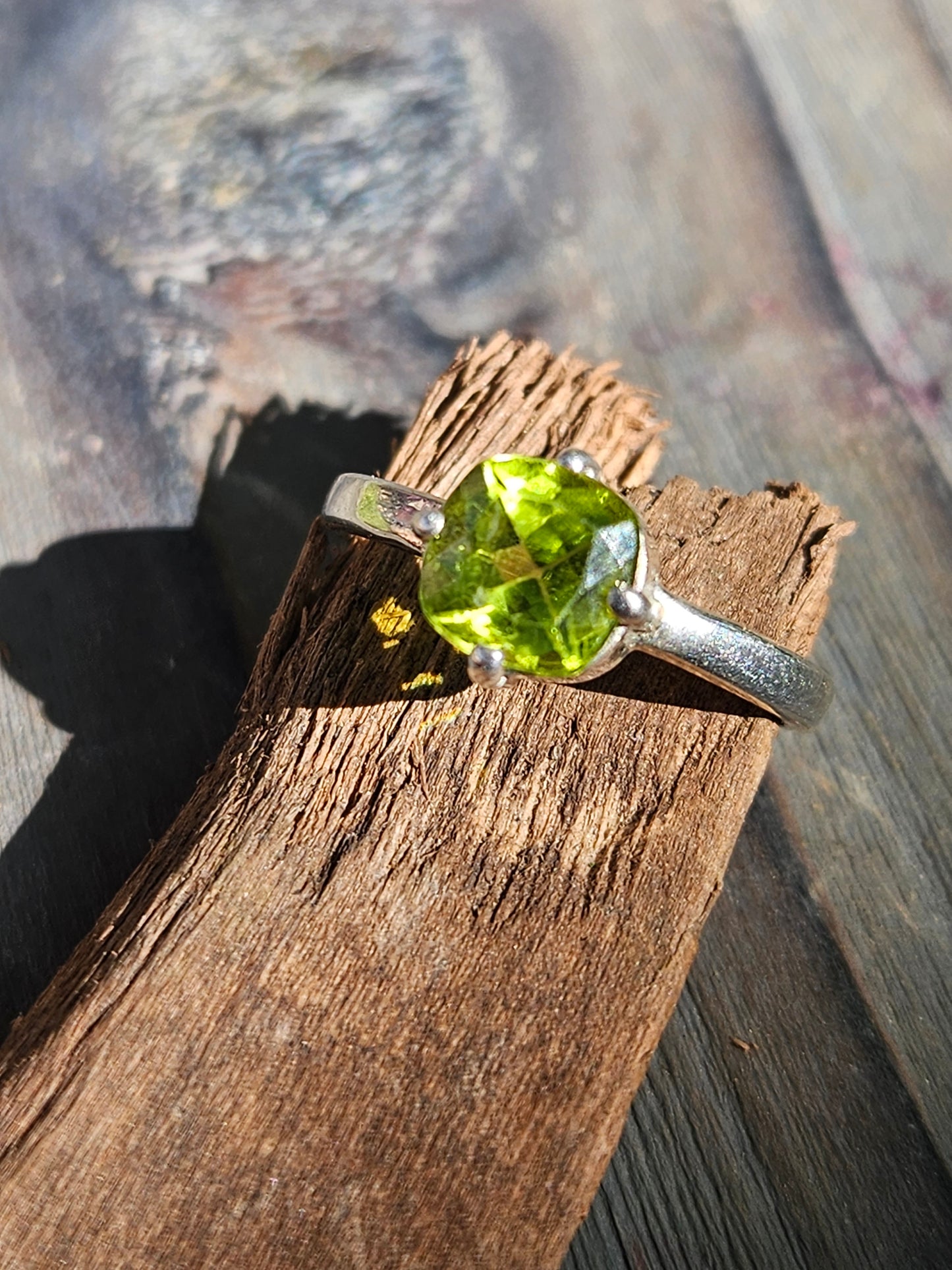 "Lucky" Peridot Ring, size 7