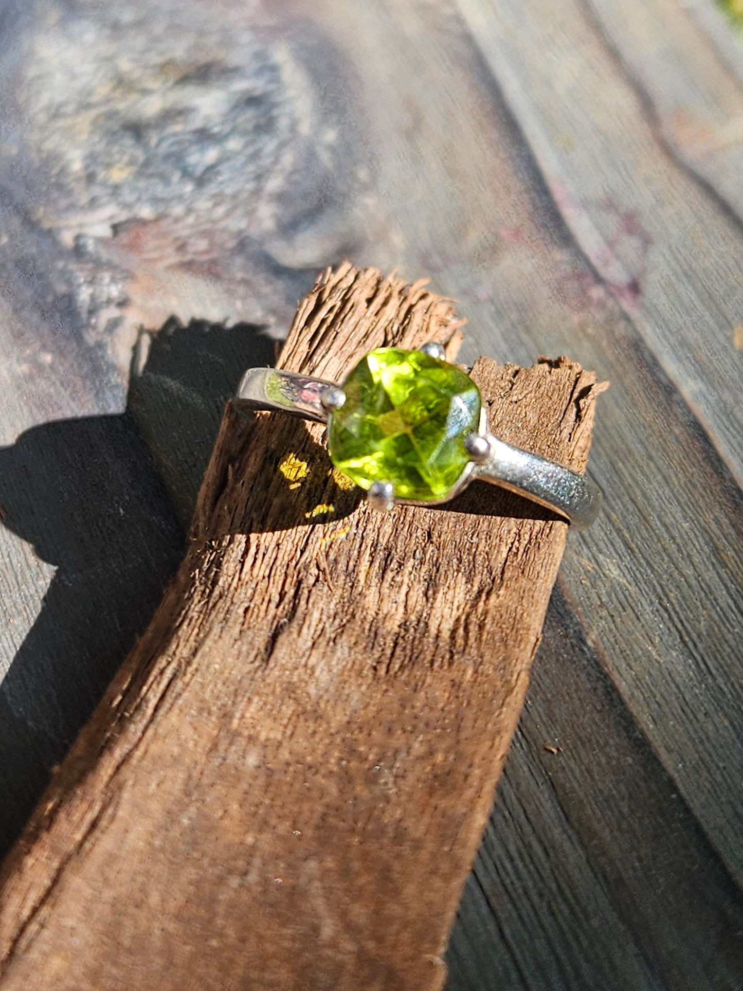 "Lucky" Peridot Ring, size 7