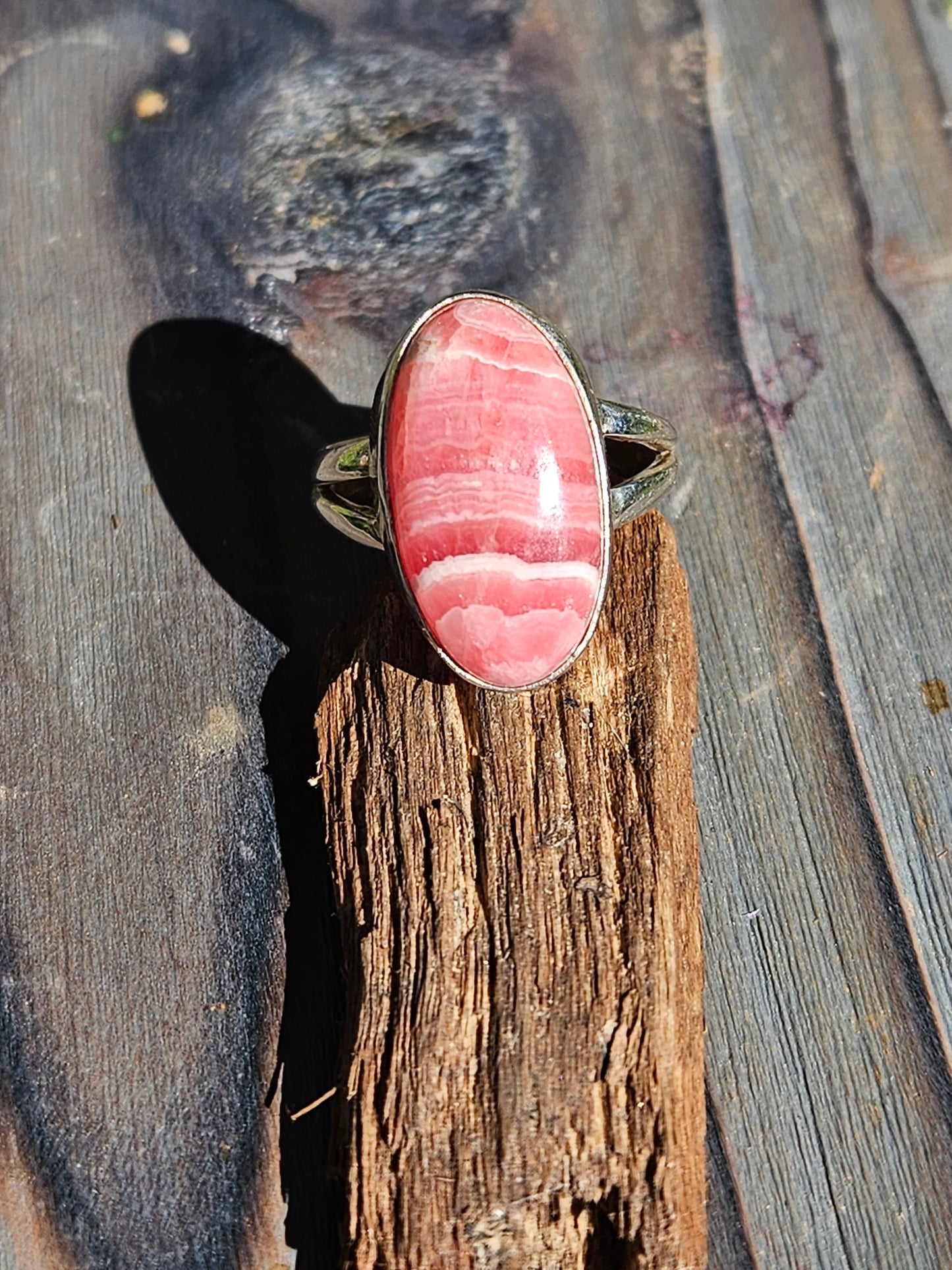 Rhodocrosite Ring, size 8