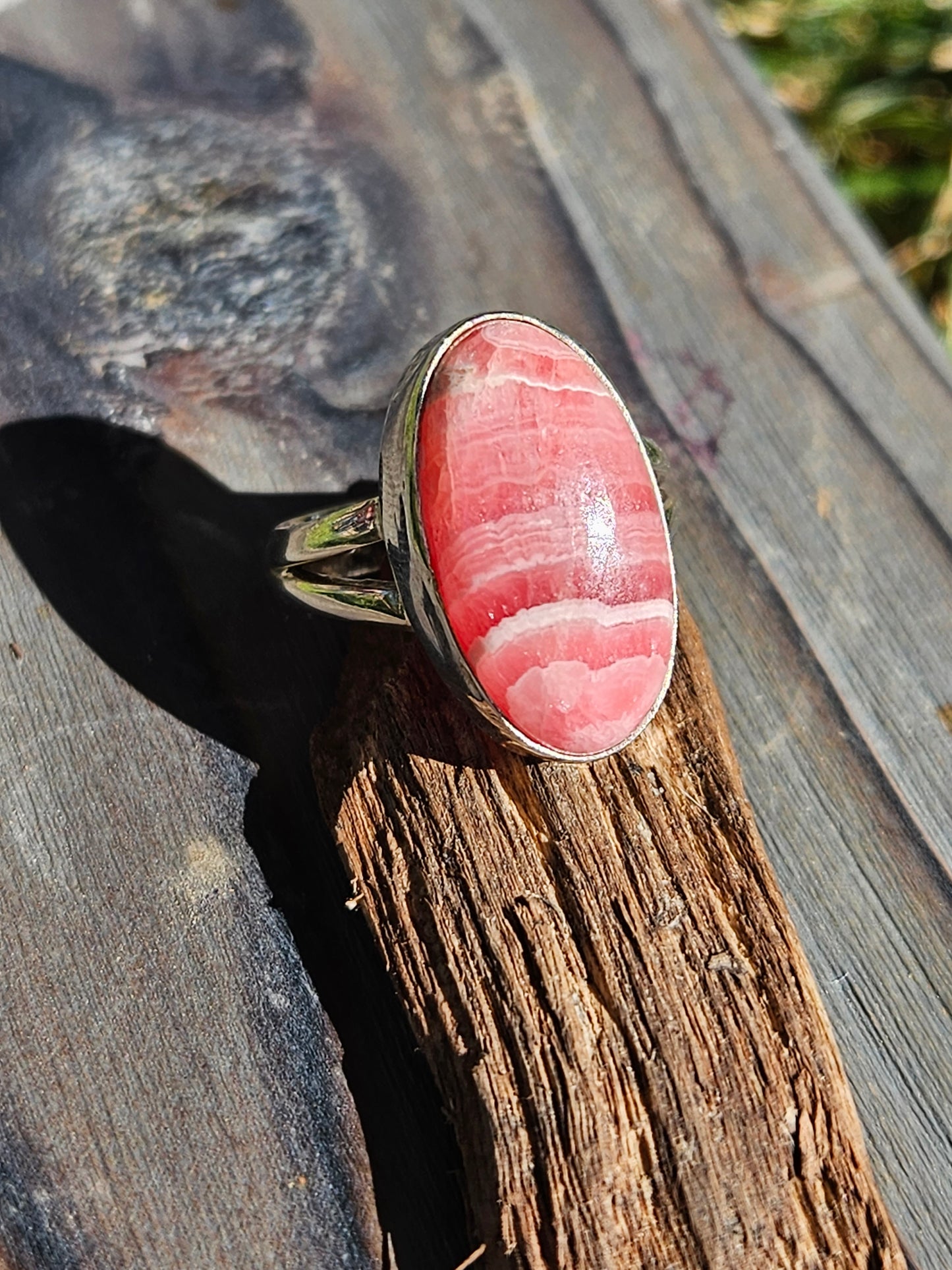 Rhodocrosite Ring, size 8