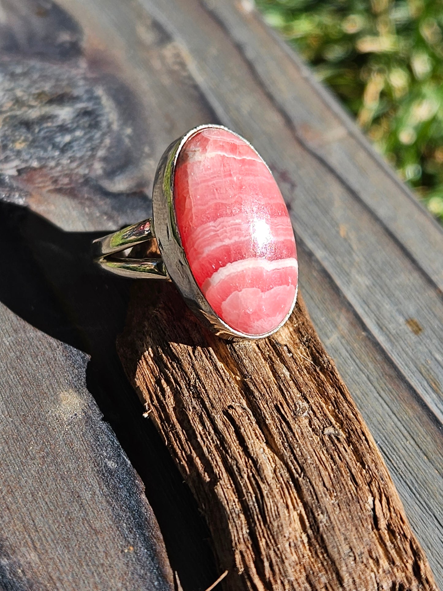 Rhodocrosite Ring, size 8