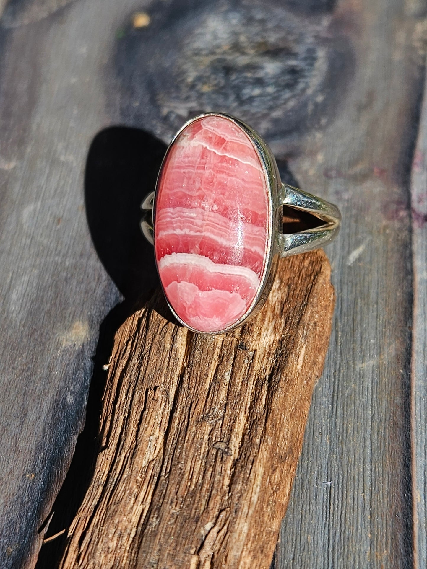 Rhodocrosite Ring, size 8