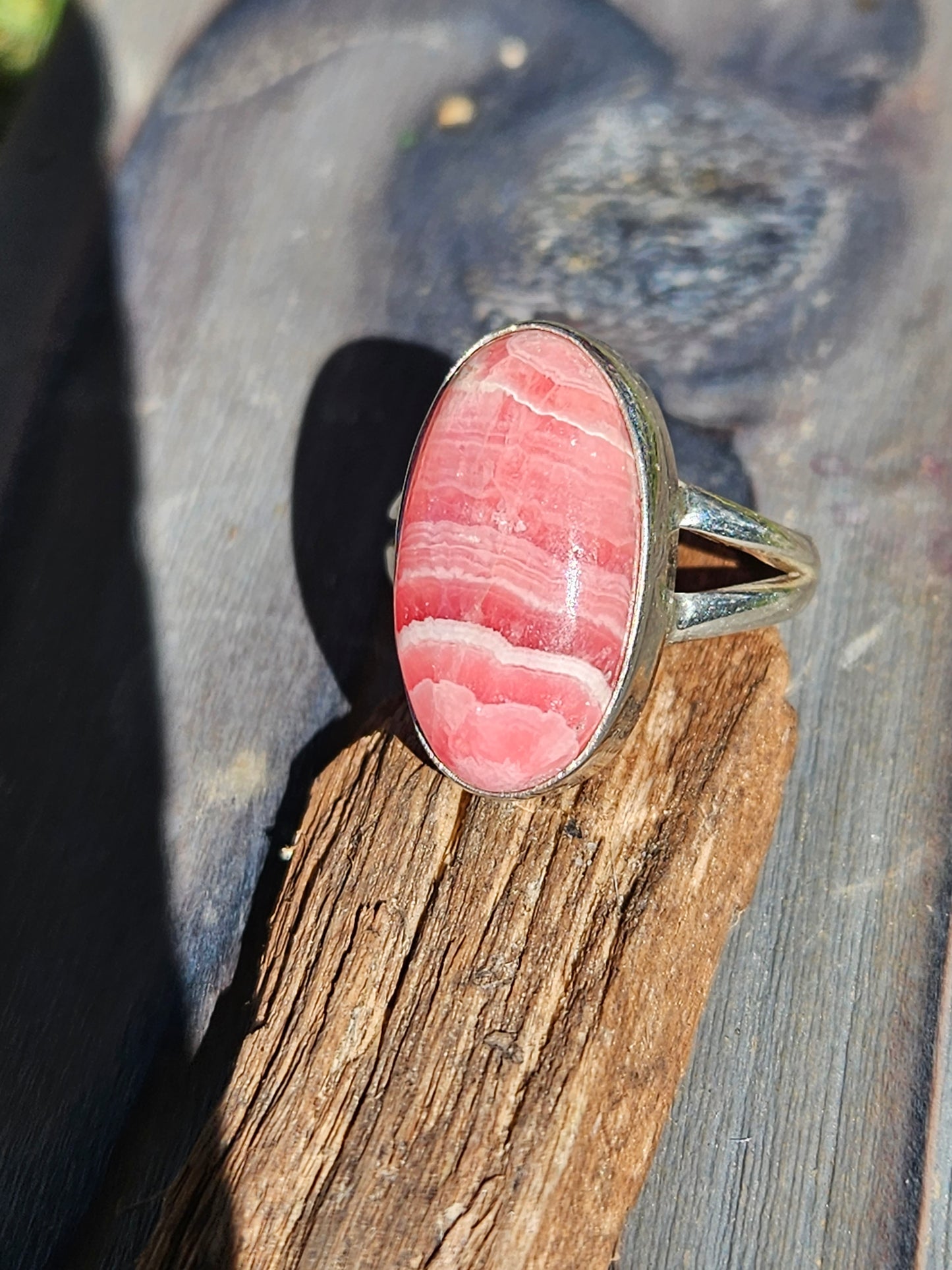 Rhodocrosite Ring, size 8