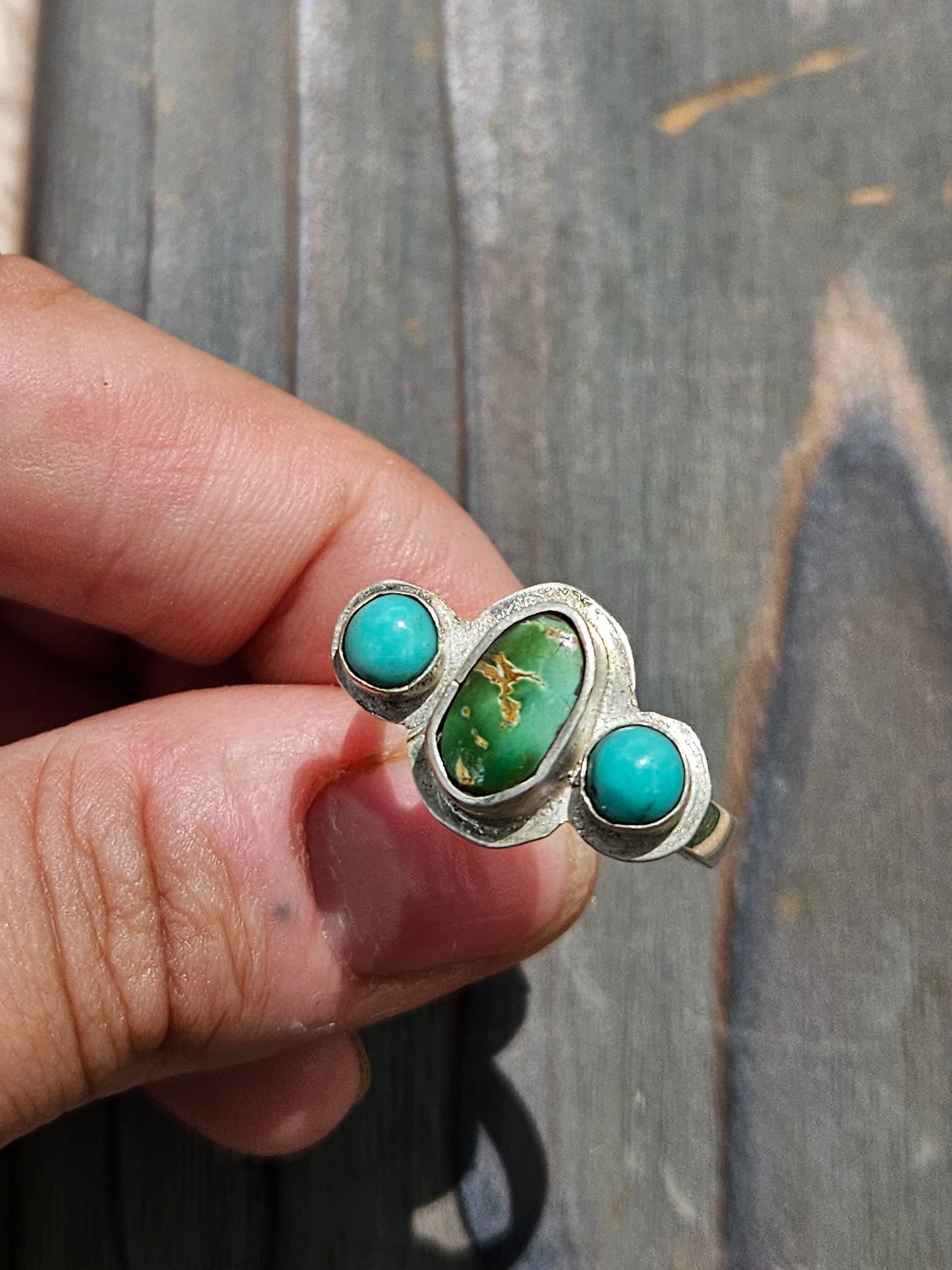 Triple Turquoise Stacker, size 8.5
