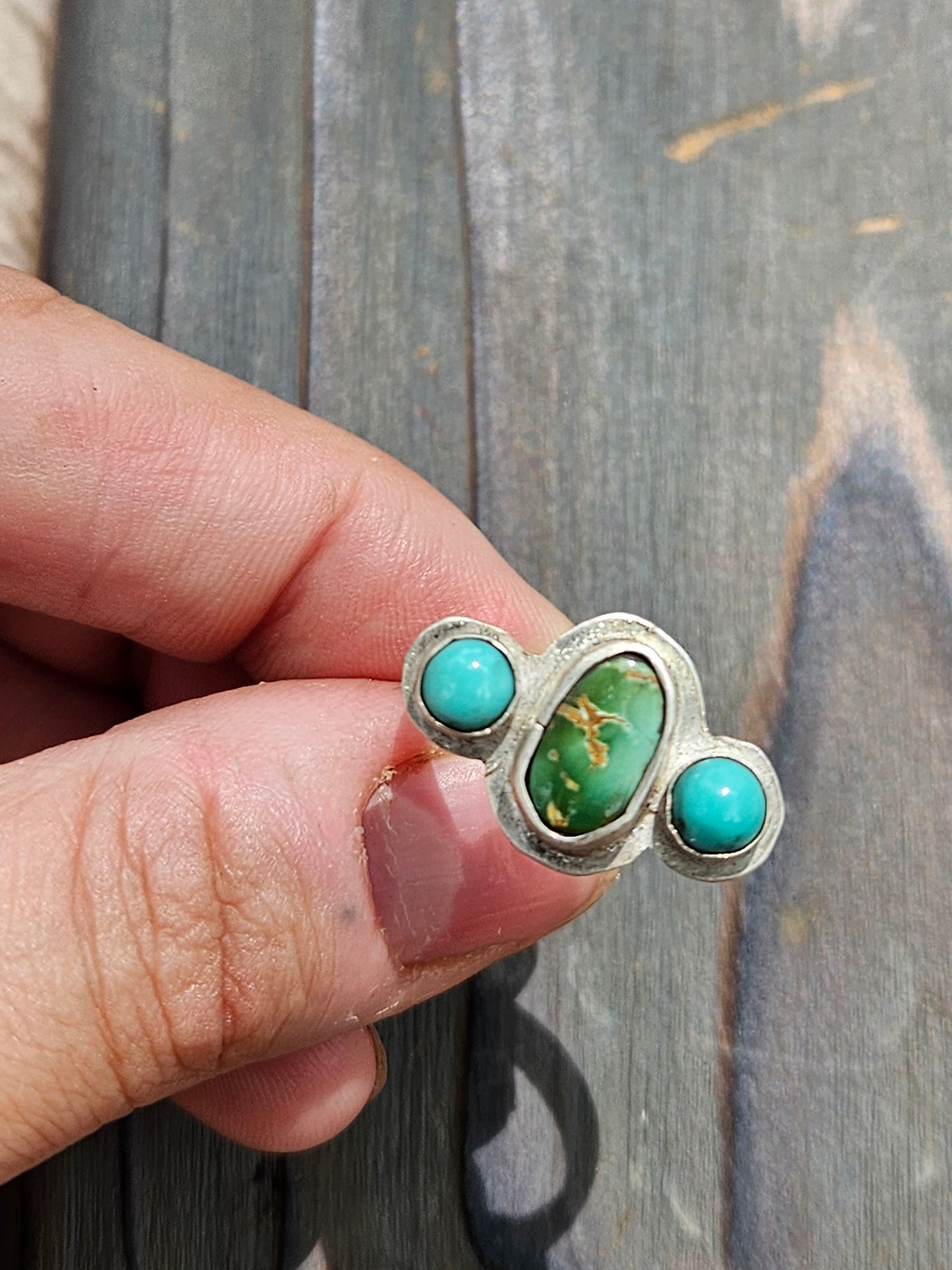 Triple Turquoise Stacker, size 8.5