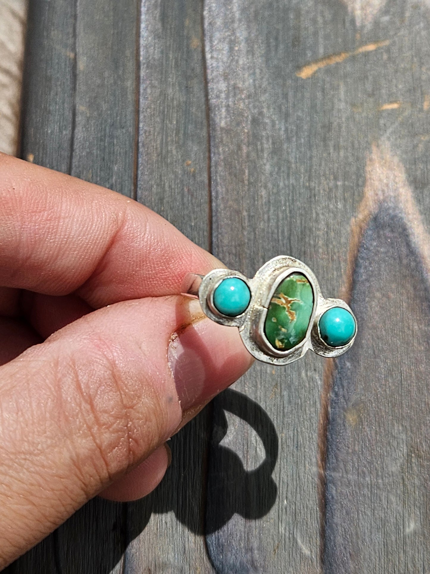 Triple Turquoise Stacker, size 8.5