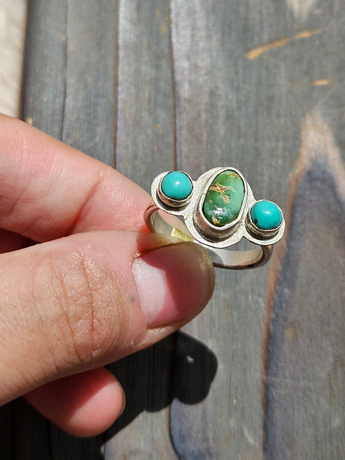 Triple Turquoise Stacker, size 8.5