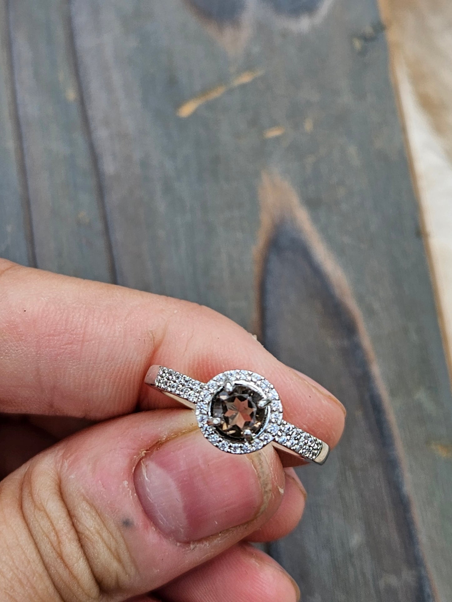 Smokey Quartz Ring, Size 7