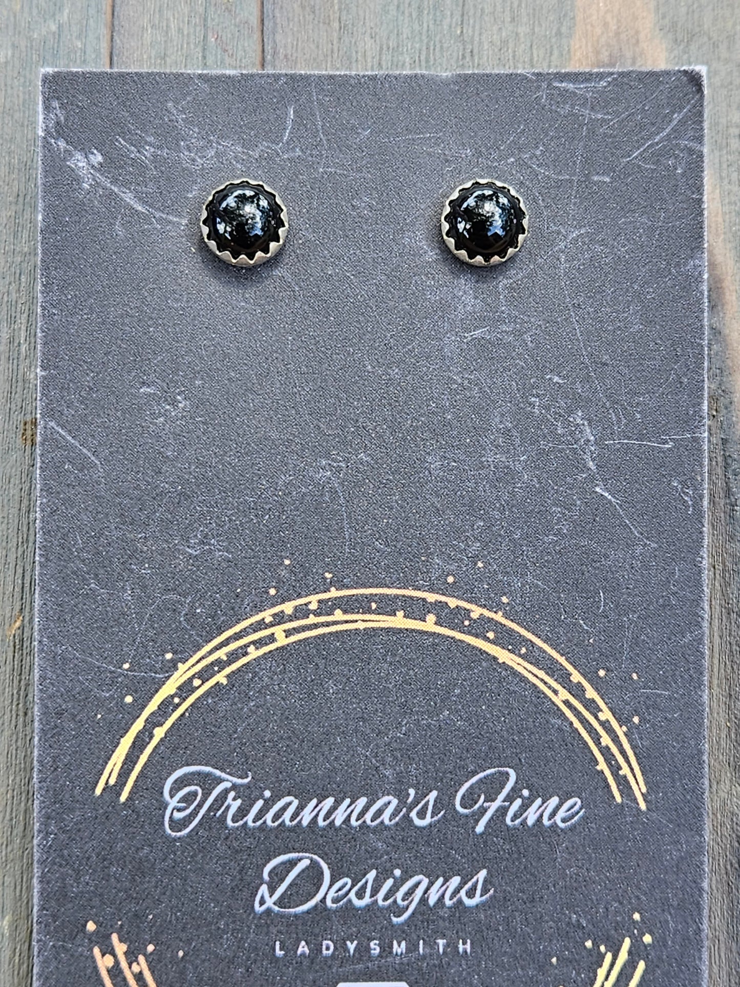 Black Onyx Stud Earrings