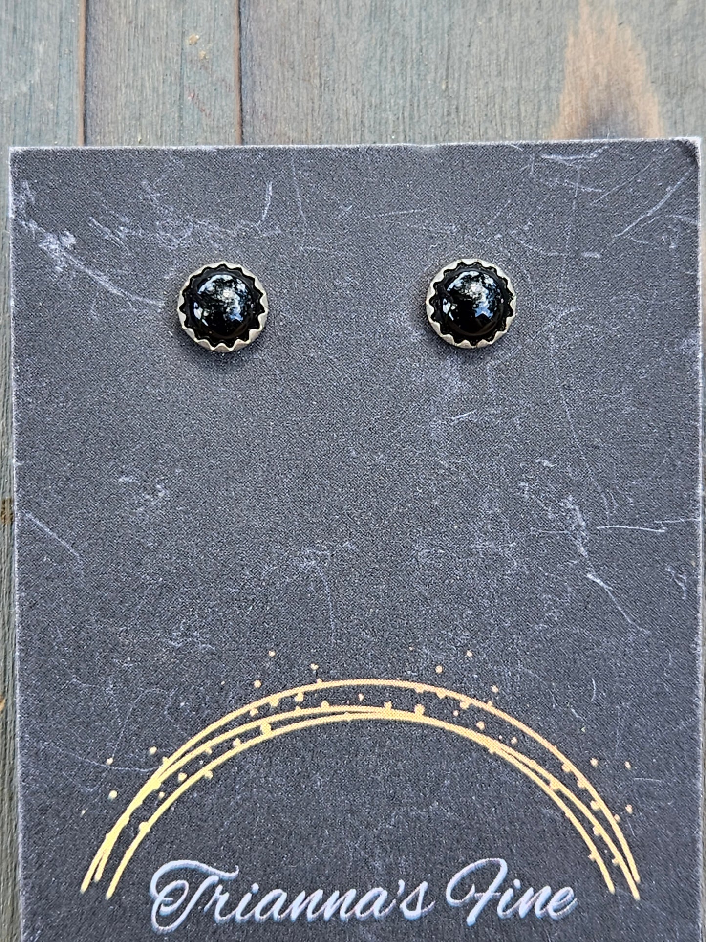 Black Onyx Stud Earrings