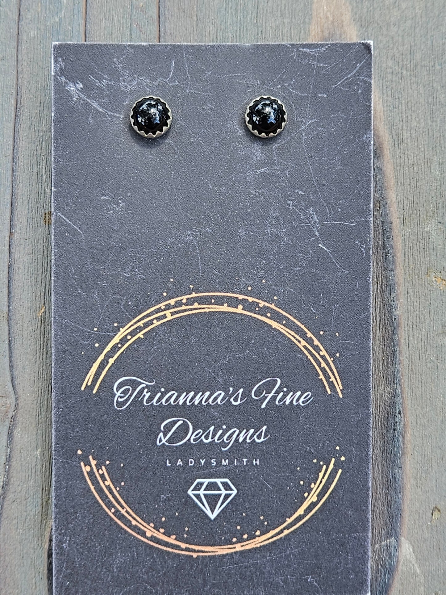 Black Onyx Stud Earrings
