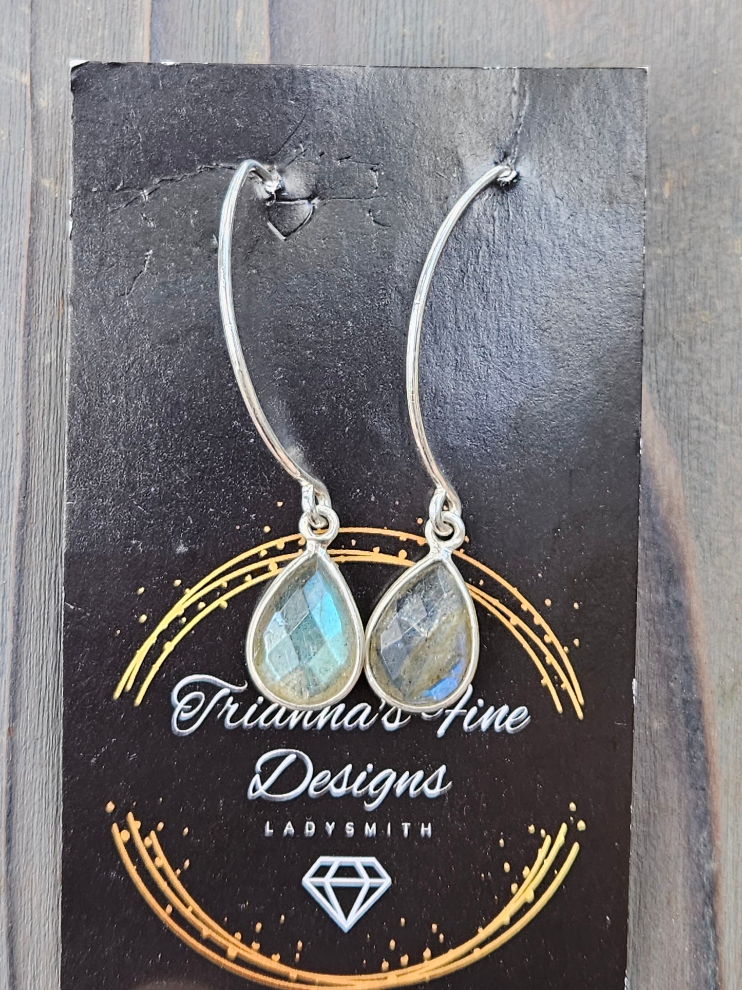 Labradorite Tears, Earrings (Large)