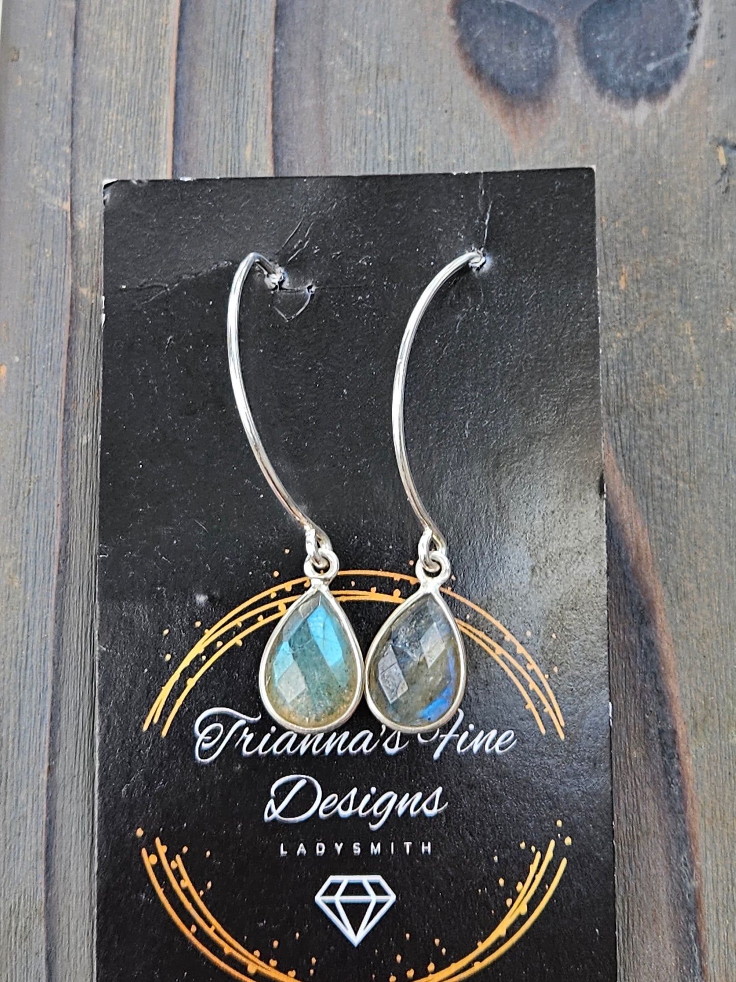 Labradorite Tears, Earrings (Large)