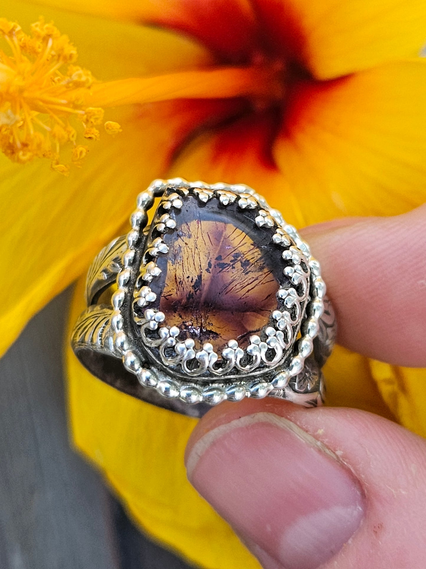 Super 7 Statement Ring, size 10