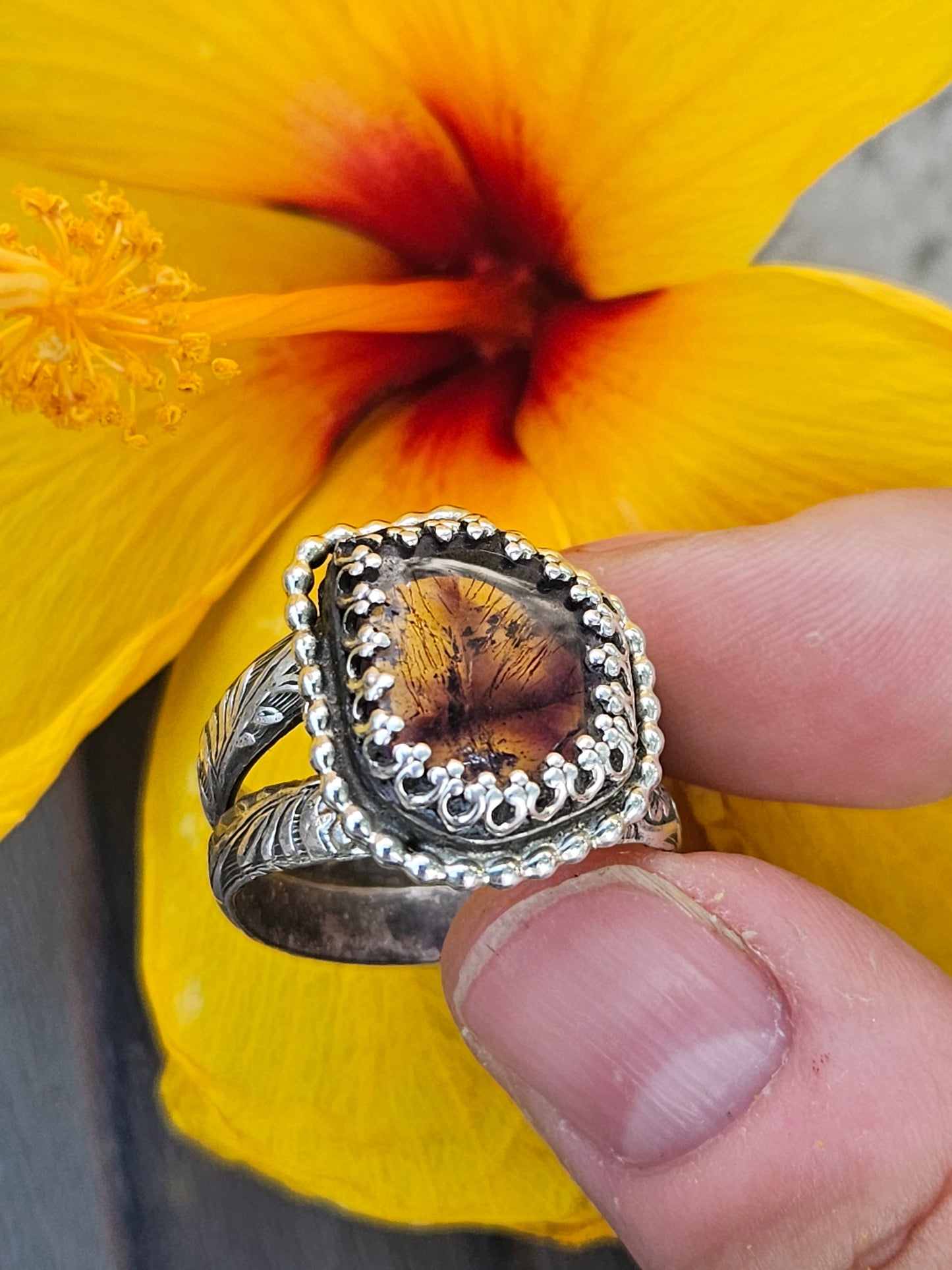 Super 7 Statement Ring, size 10