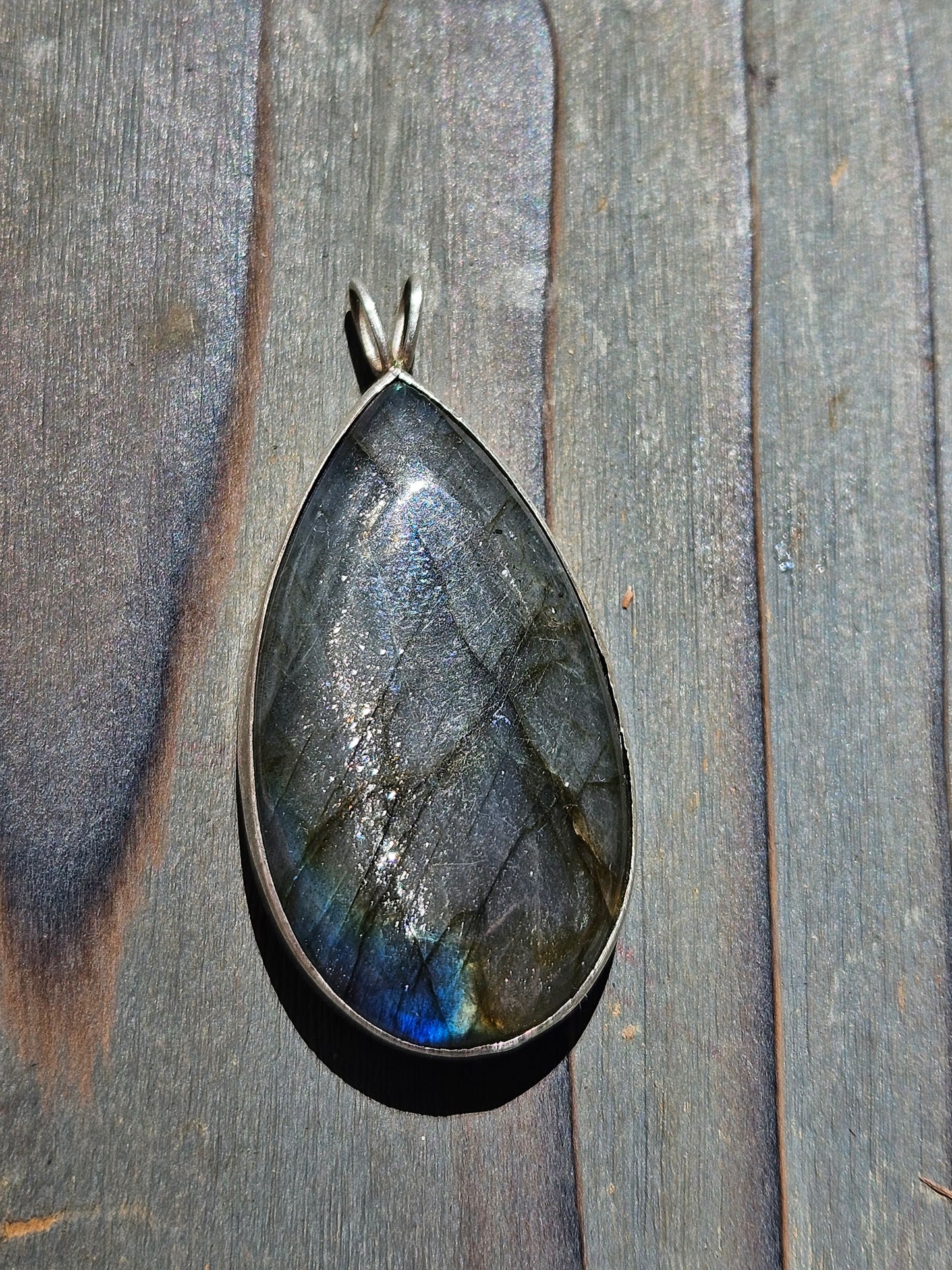 Labradorite-Peacock Pendant