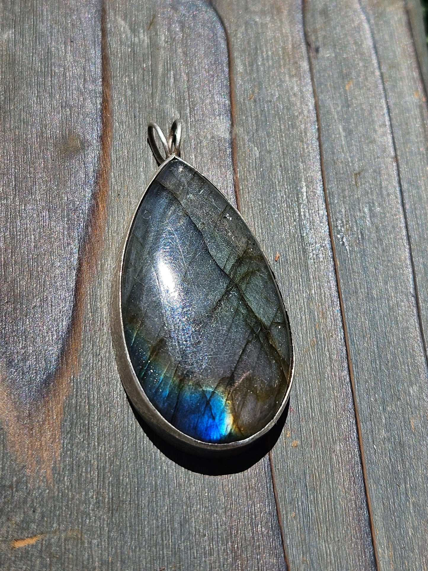 Labradorite-Peacock Pendant