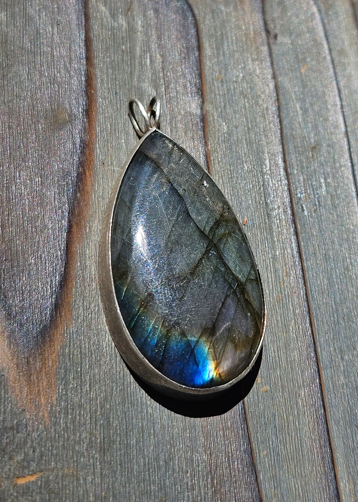 Labradorite-Peacock Pendant