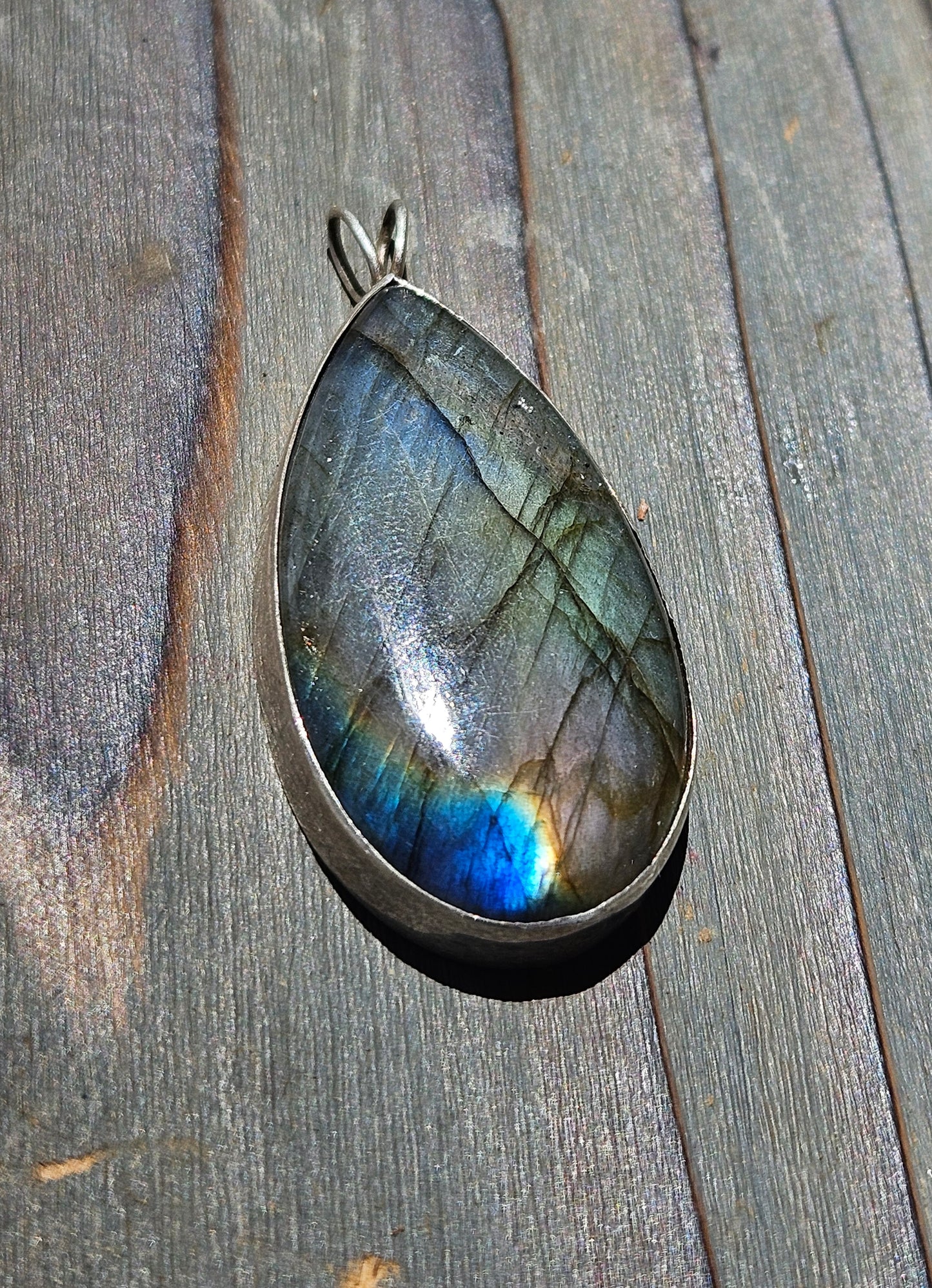 Labradorite-Peacock Pendant