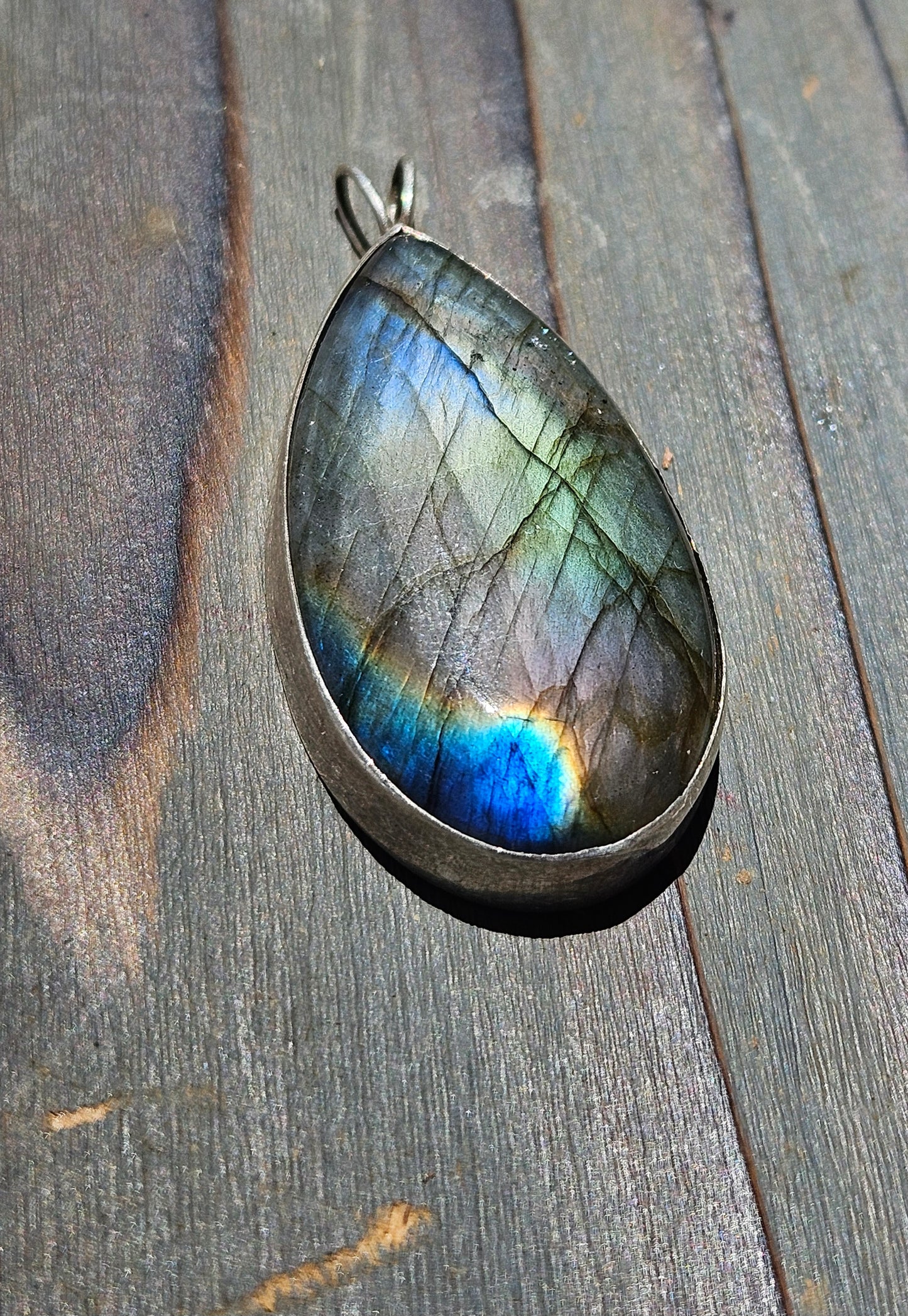 Labradorite-Peacock Pendant