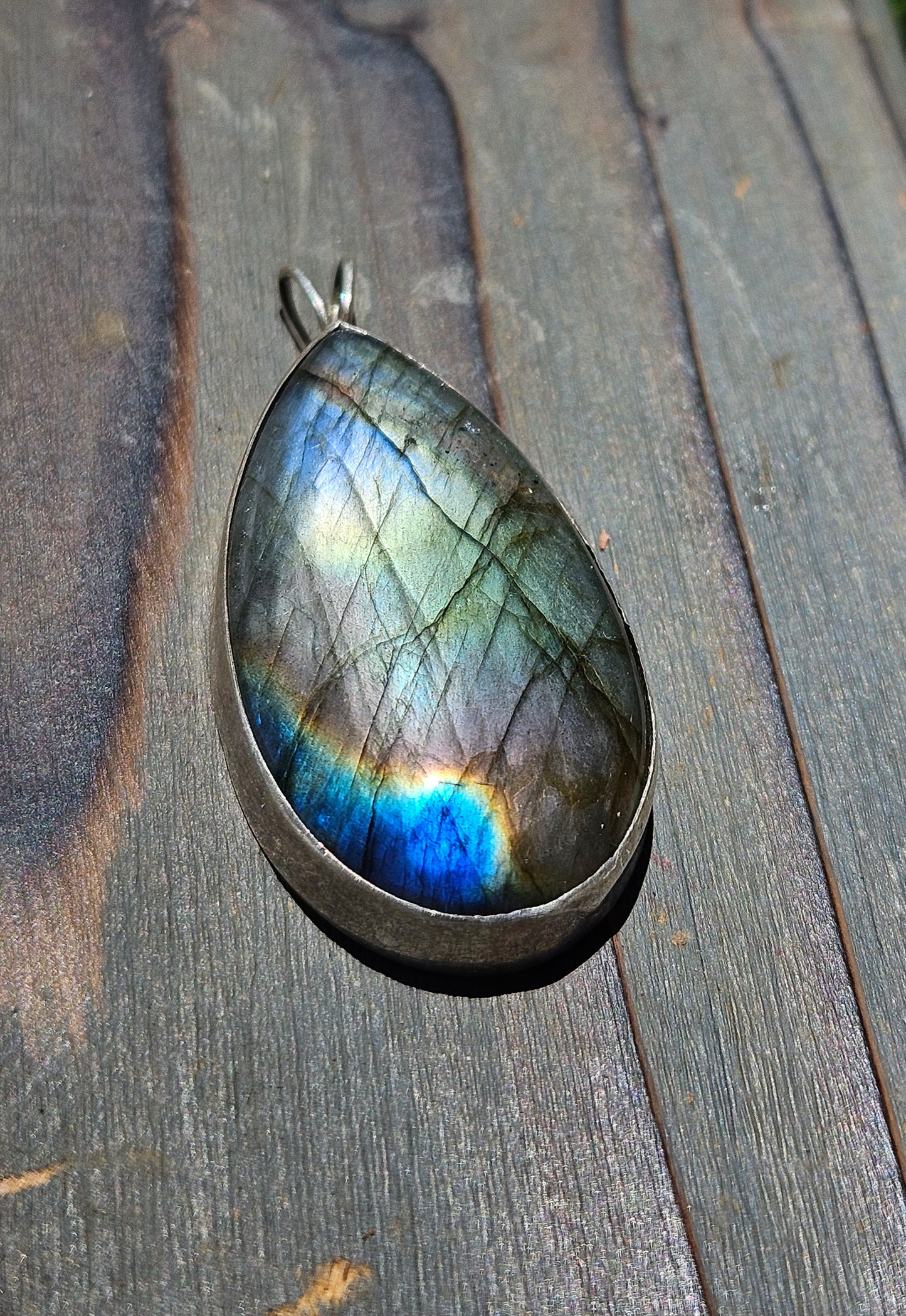 Labradorite-Peacock Pendant