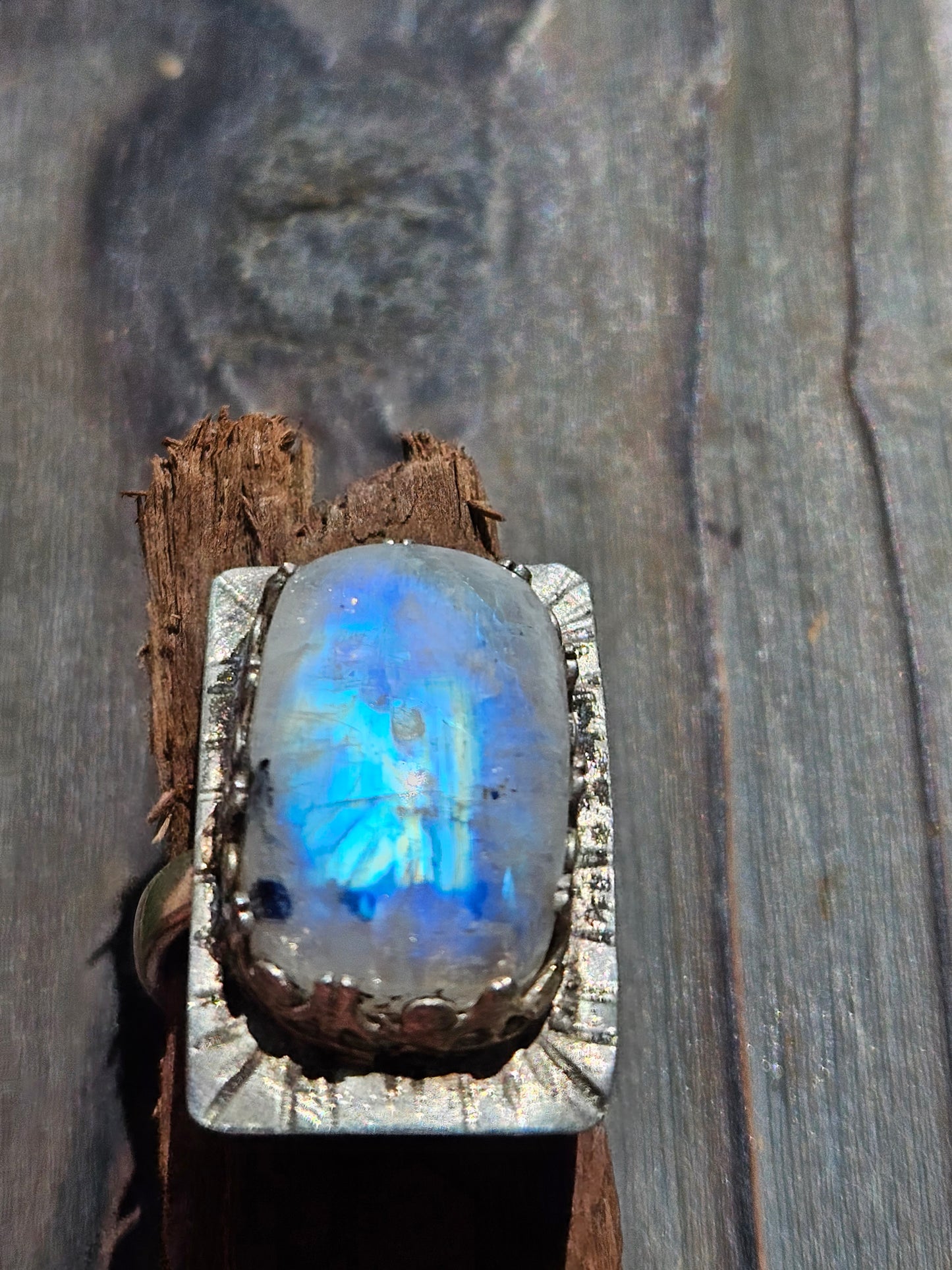 Moonstone Statement Ring, Size 9