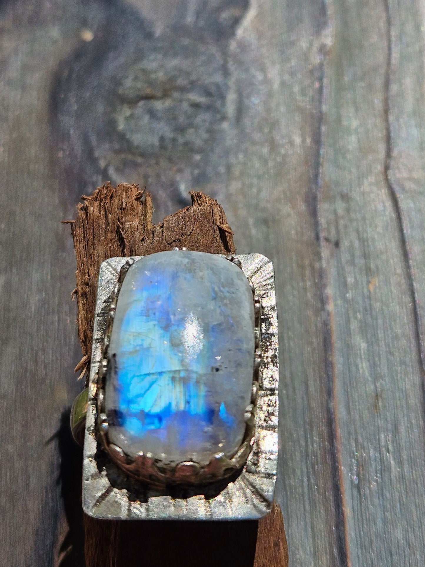 Moonstone Statement Ring, Size 9