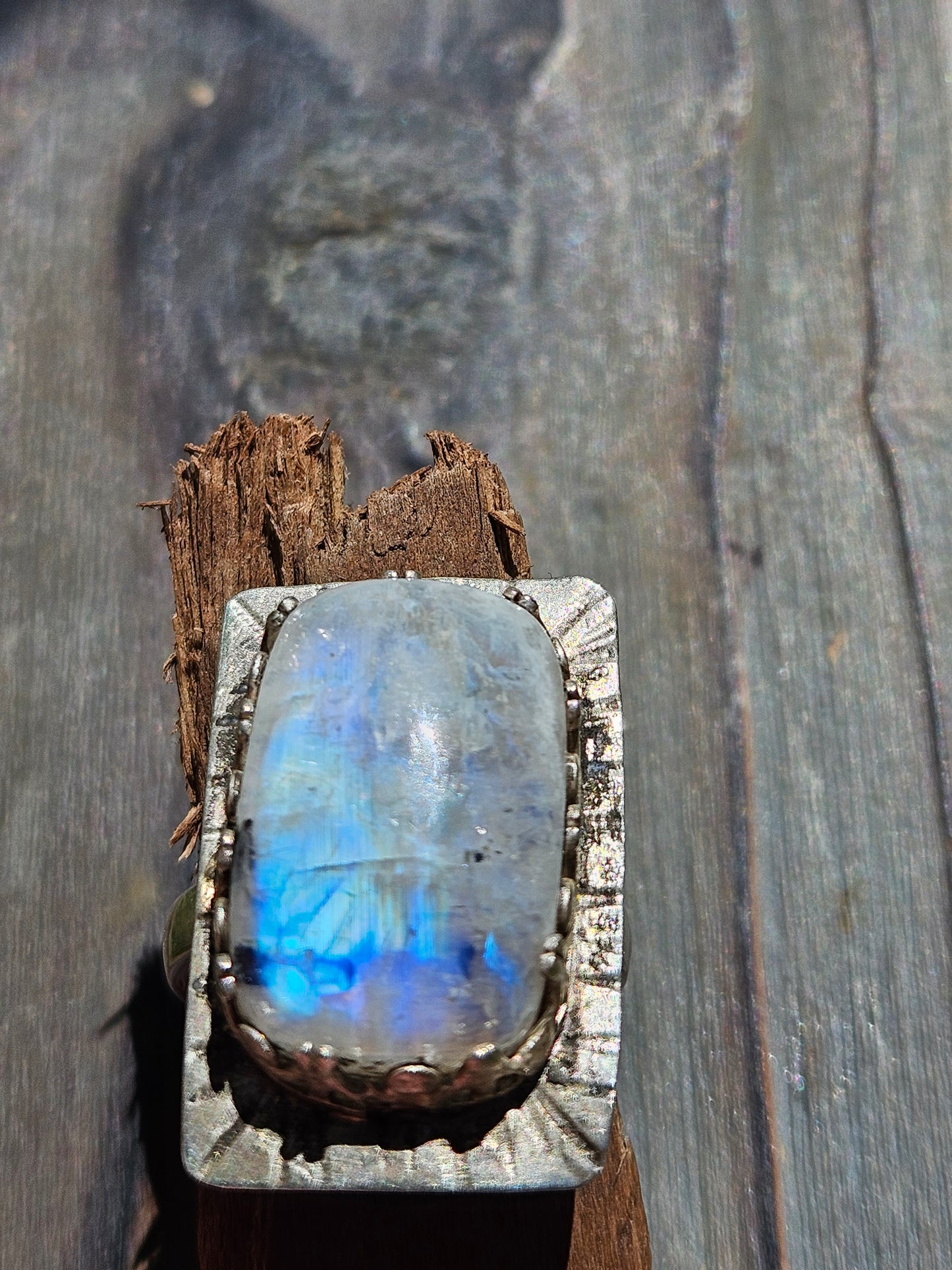 Moonstone Statement Ring, Size 9