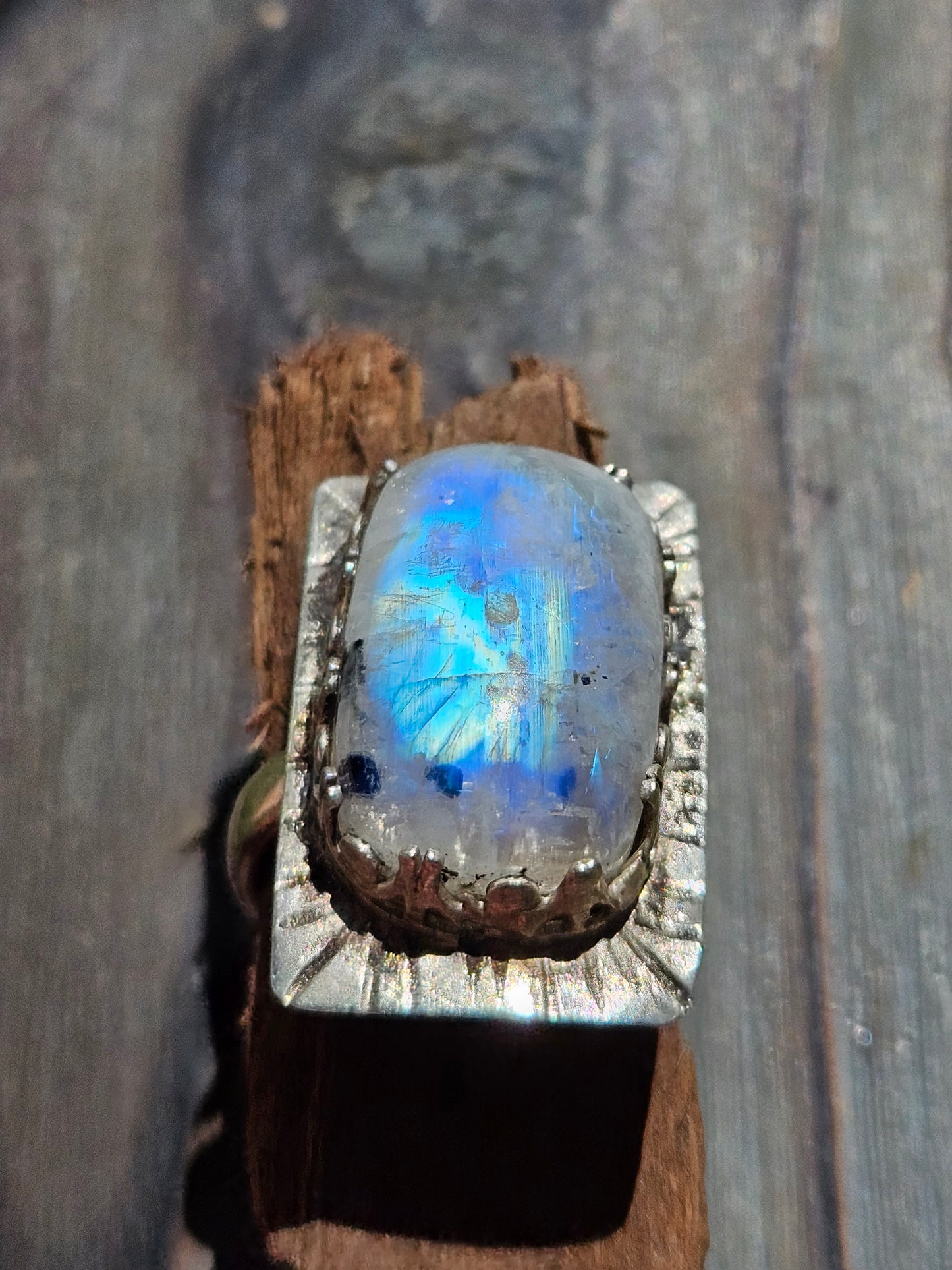 Moonstone Statement Ring, Size 9